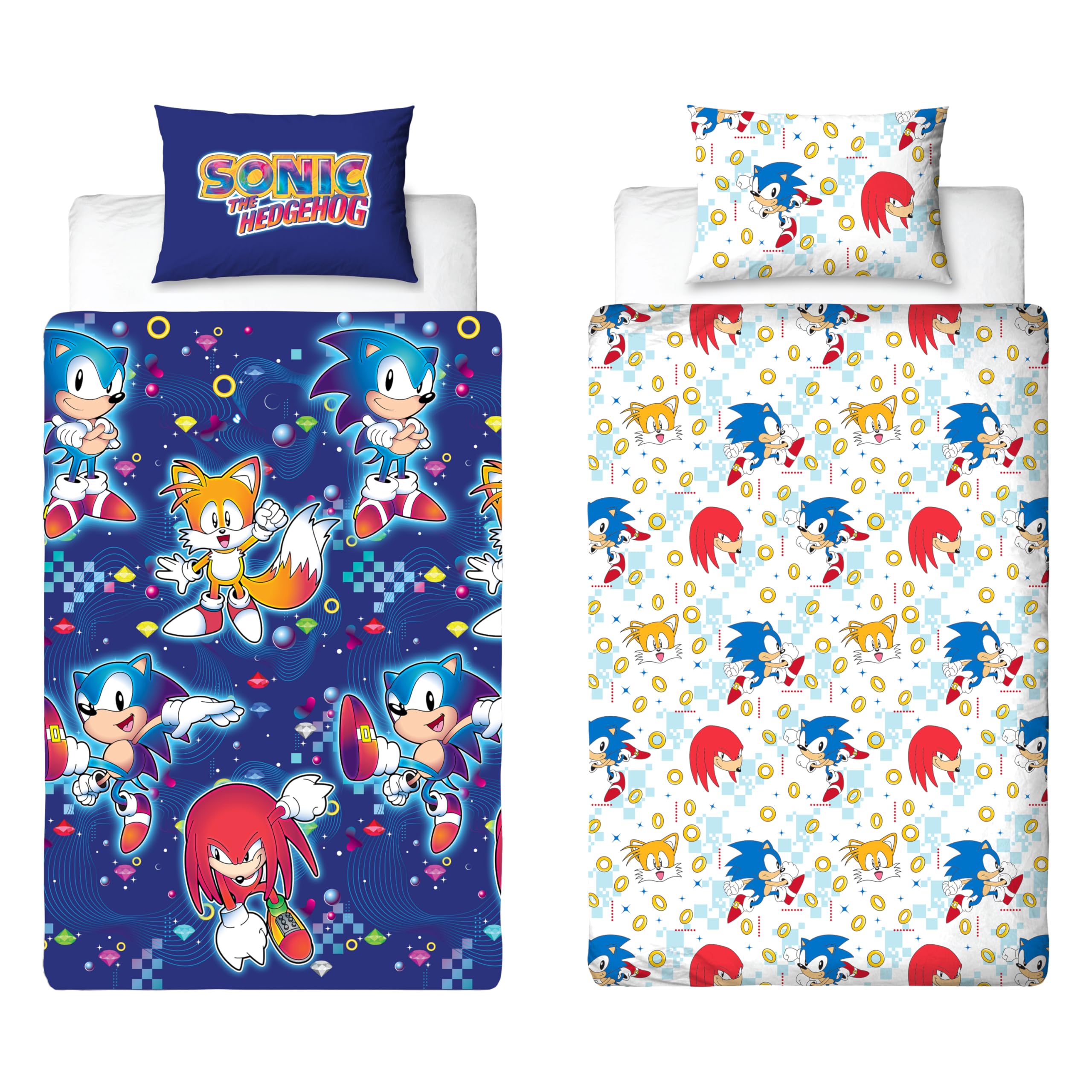 Character World Sonic The Hedgehog Official Single Duvet Cover Set | Reversible | 135 x 200cm 1