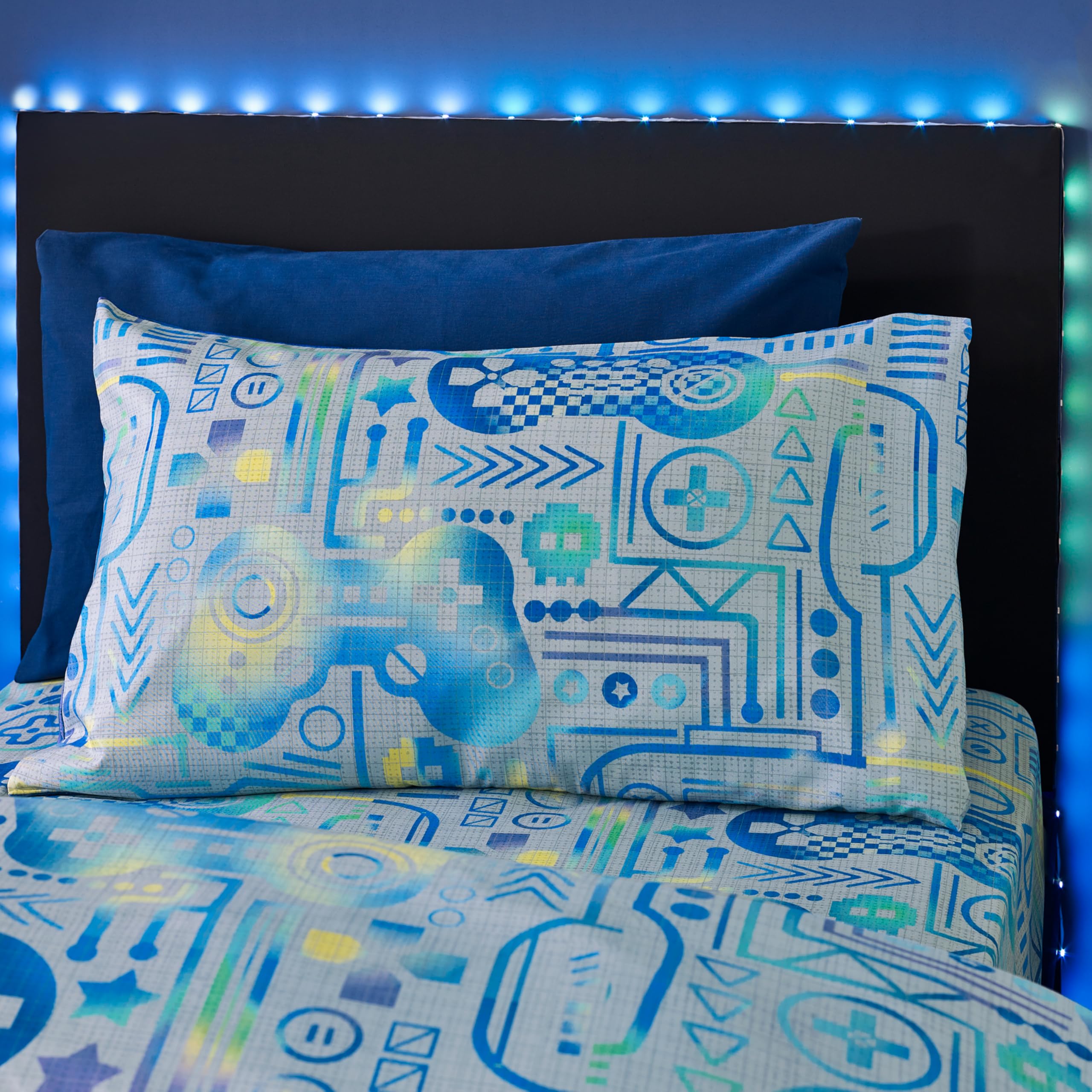Catherine Lansfield Kids Gamer So Soft Single Duvet Cover Set | Reversible Microfibre | Grey 3