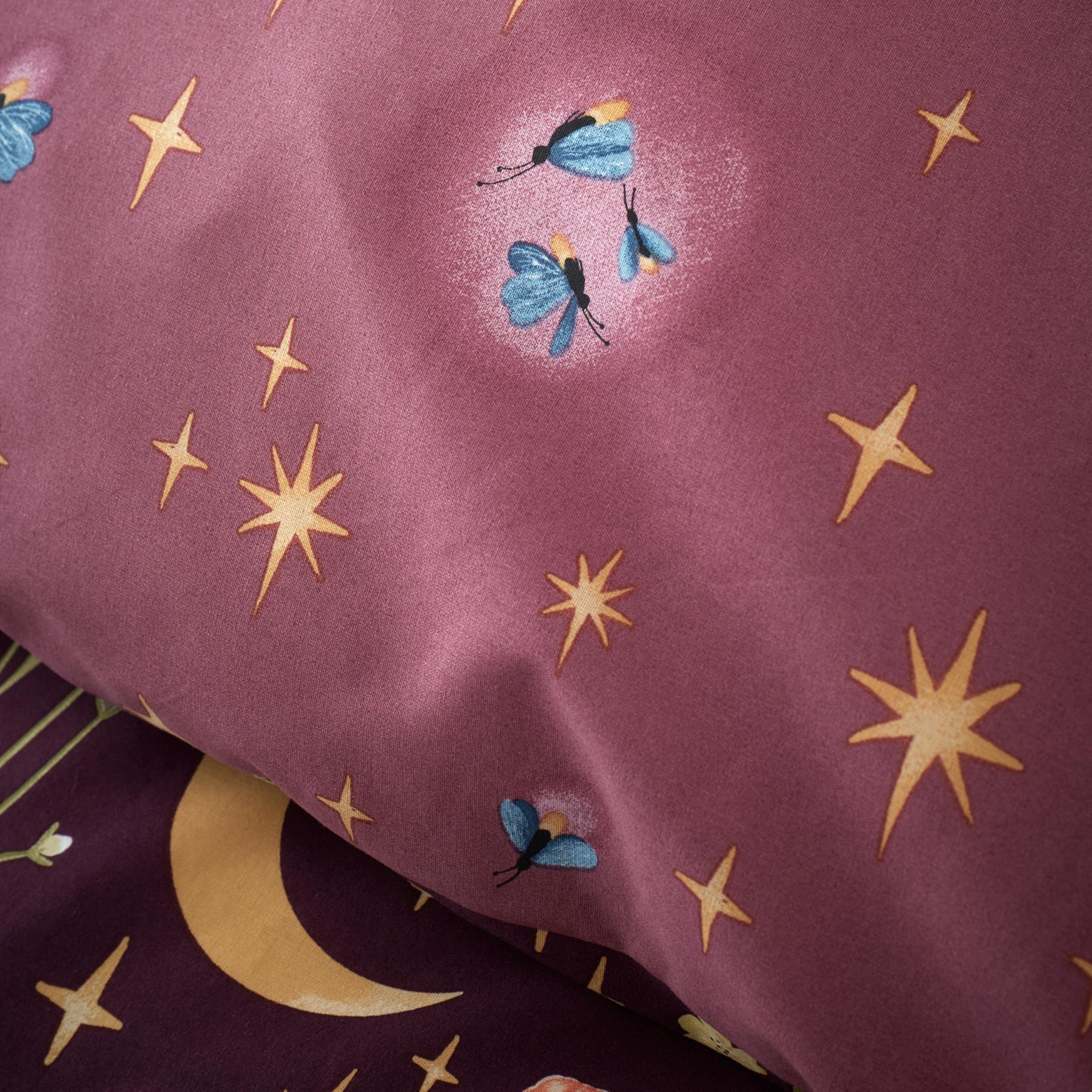 Catherine Lansfield Enchanted Twilight Reversible Double Duvet Cover Set with Pillowcases, Plum 4