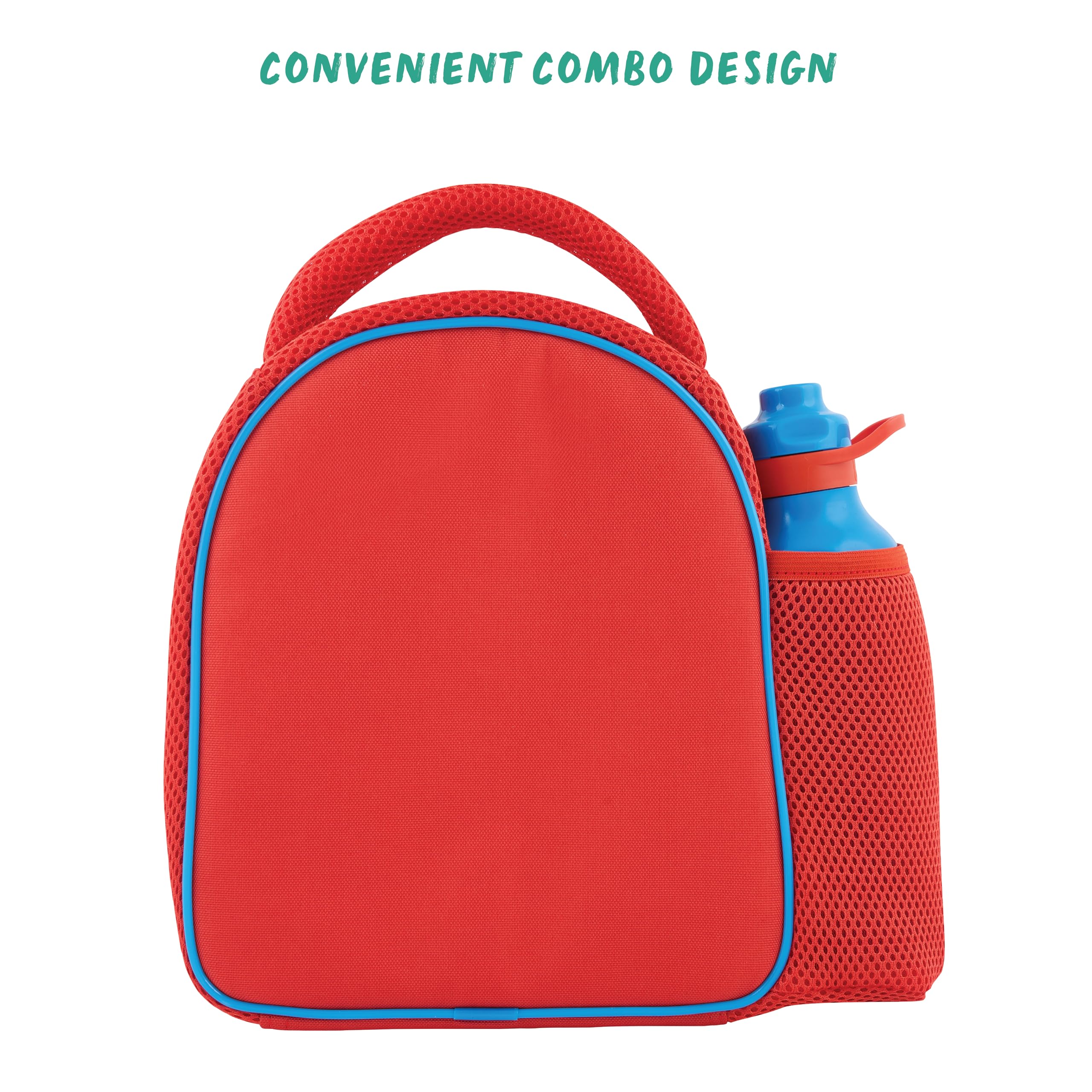Polar Gear Dino T-Rex Insulated Kids Lunch Bag with 600ml Water Bottle | Polyester | Red 5