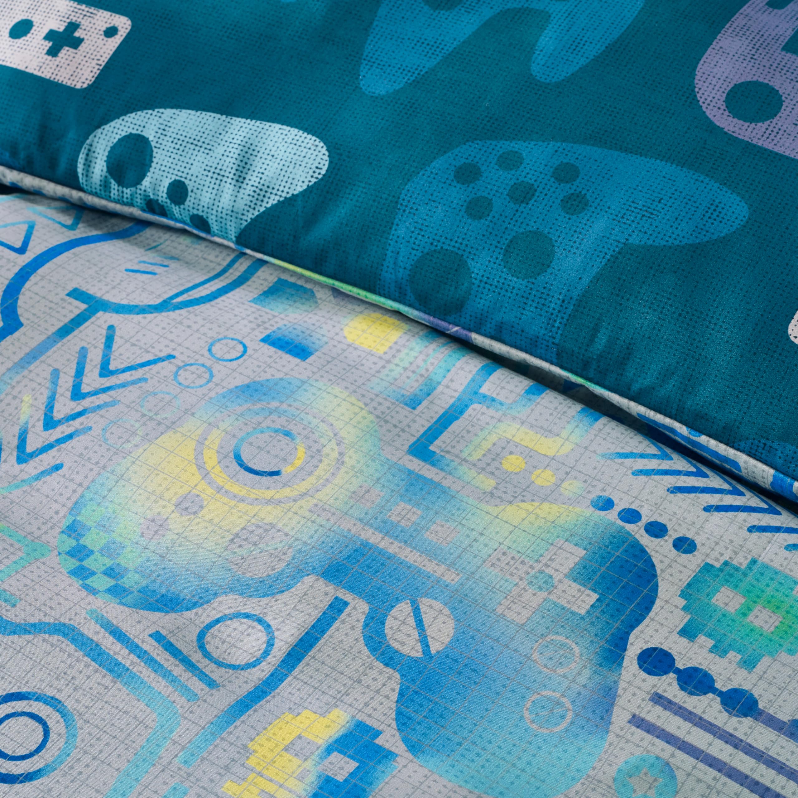 Catherine Lansfield Kids Gamer So Soft Single Duvet Cover Set | Reversible Microfibre | Grey 4