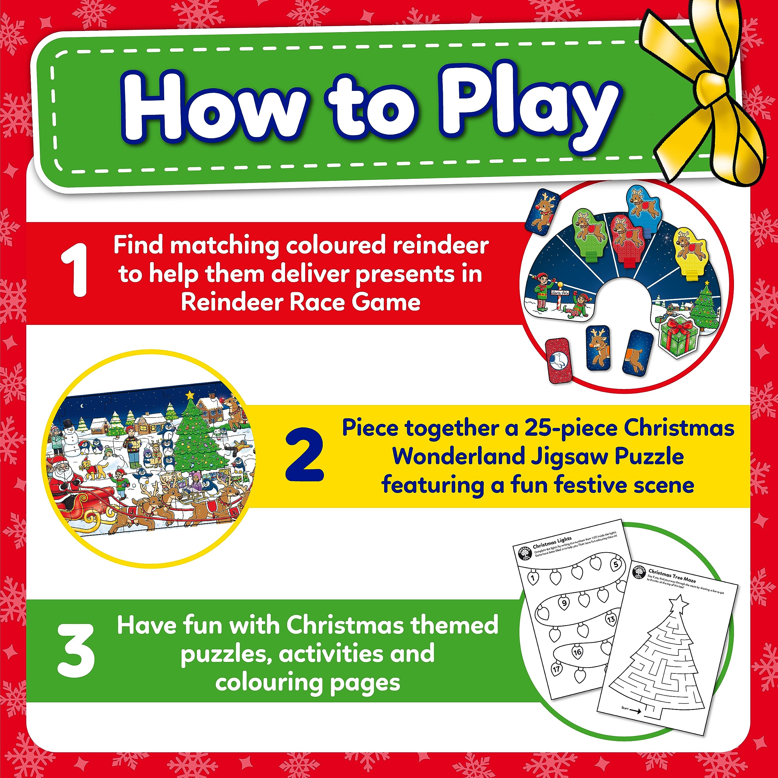 Orchard Toys Christmas Eve Box - Game, 25-Piece Jigsaw & Activity Book for Ages 3-6 4