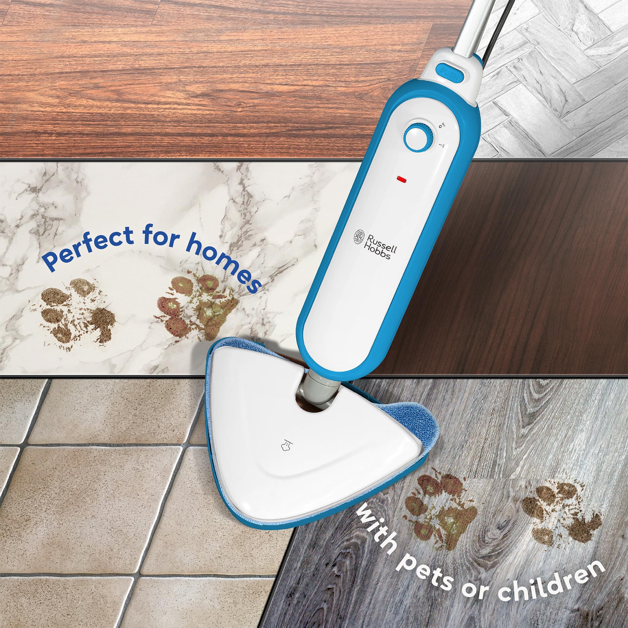 Russell Hobbs Upright Steam Mop - 1.4kW Power | 380ml Tank | Kills 99.9% Bacteria 4