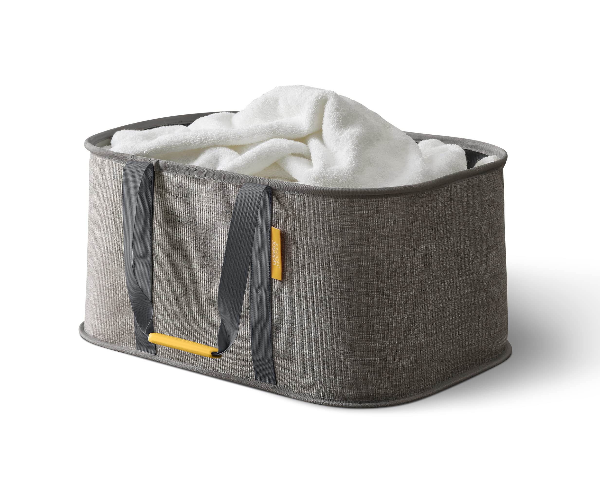 Joseph Joseph Hold-All Collapsible Laundry Basket Bag - 35L Capacity | Grey Polyester 1