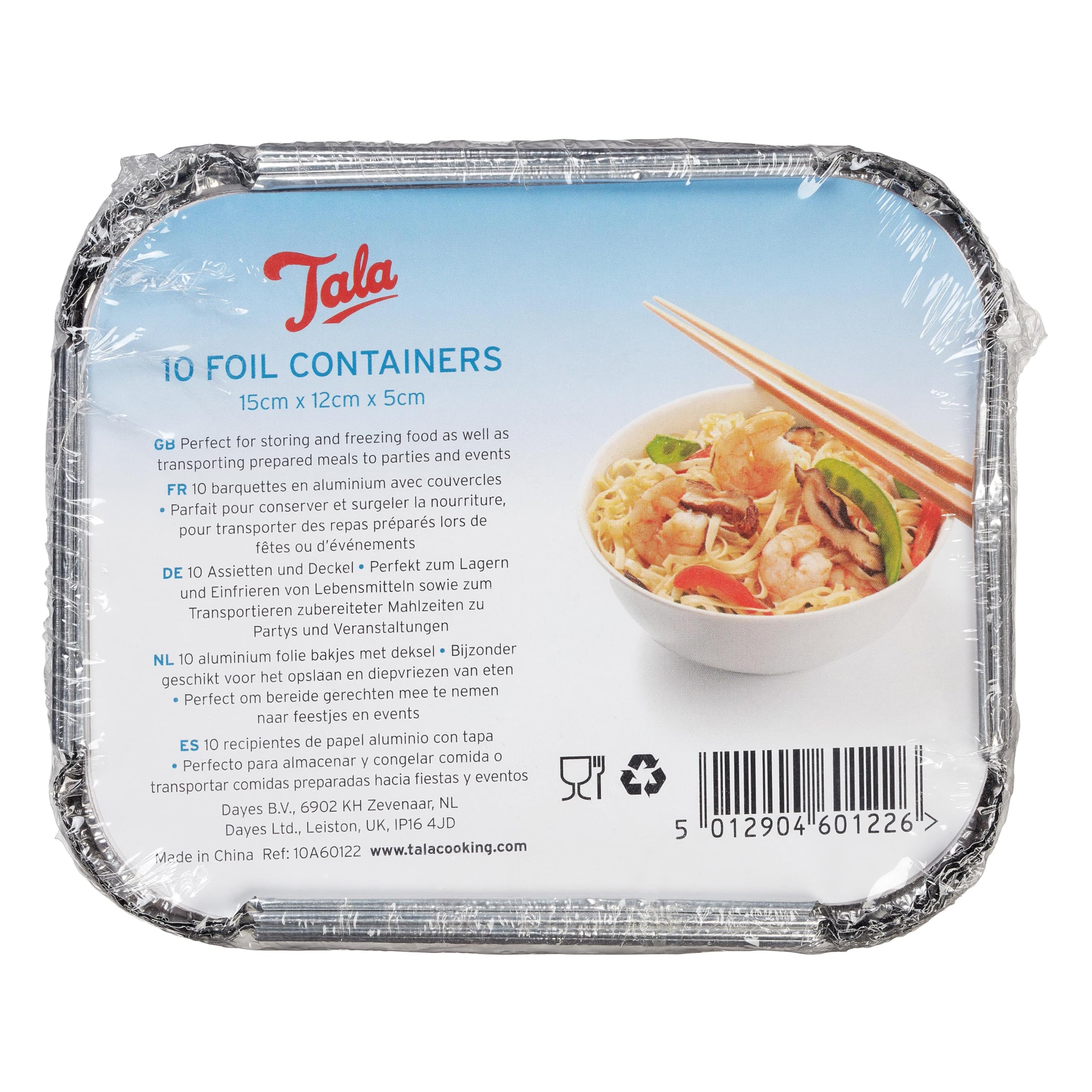 Tala Foil Container with Lids, Silver, 15cm x 12cm x 5cm | Ideal for Take-Out | Portable 5