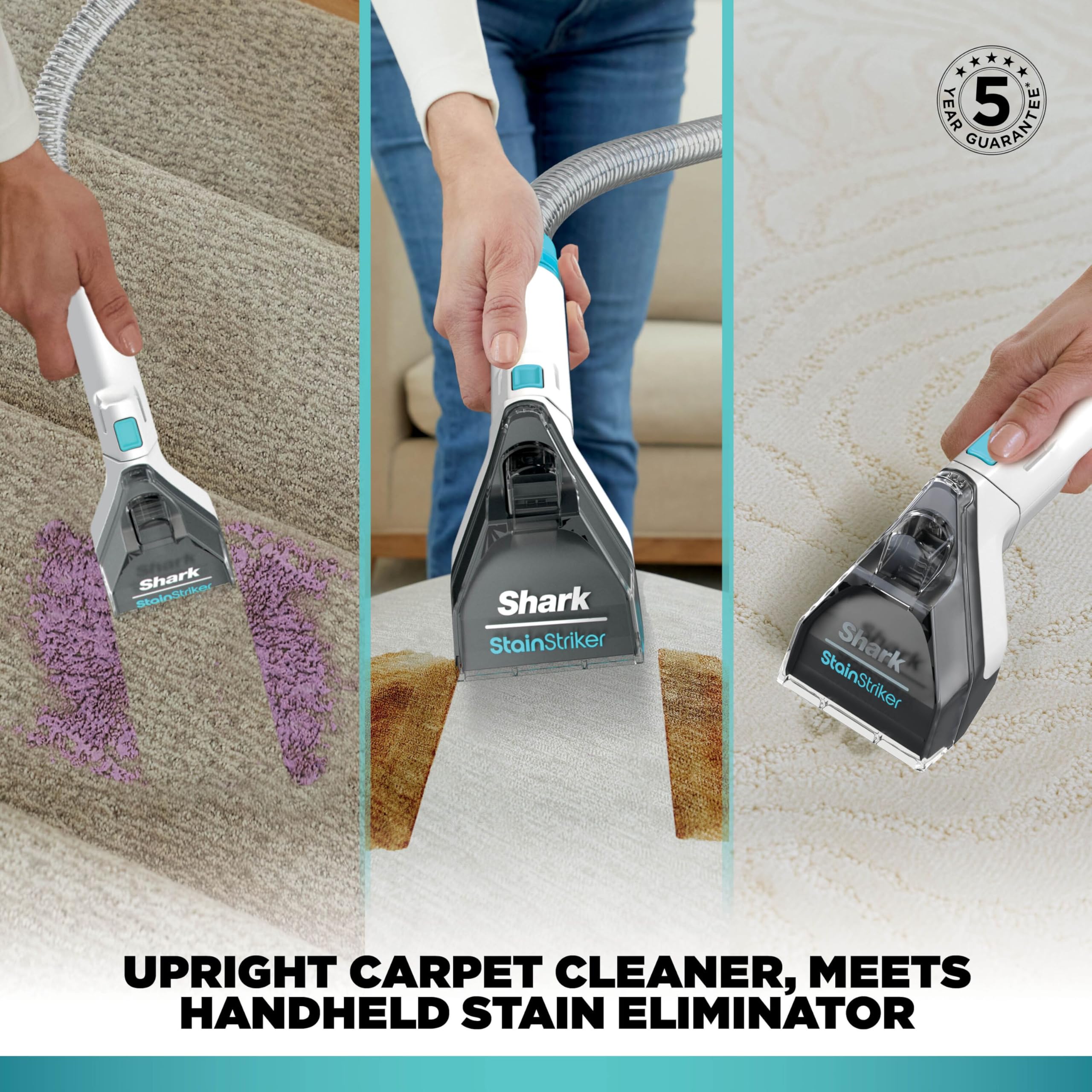 Shark CarpetXpert Deep Clean Carpet Cleaner with Built-In StainStriker, 2.1L, 960W, EX200UK 3