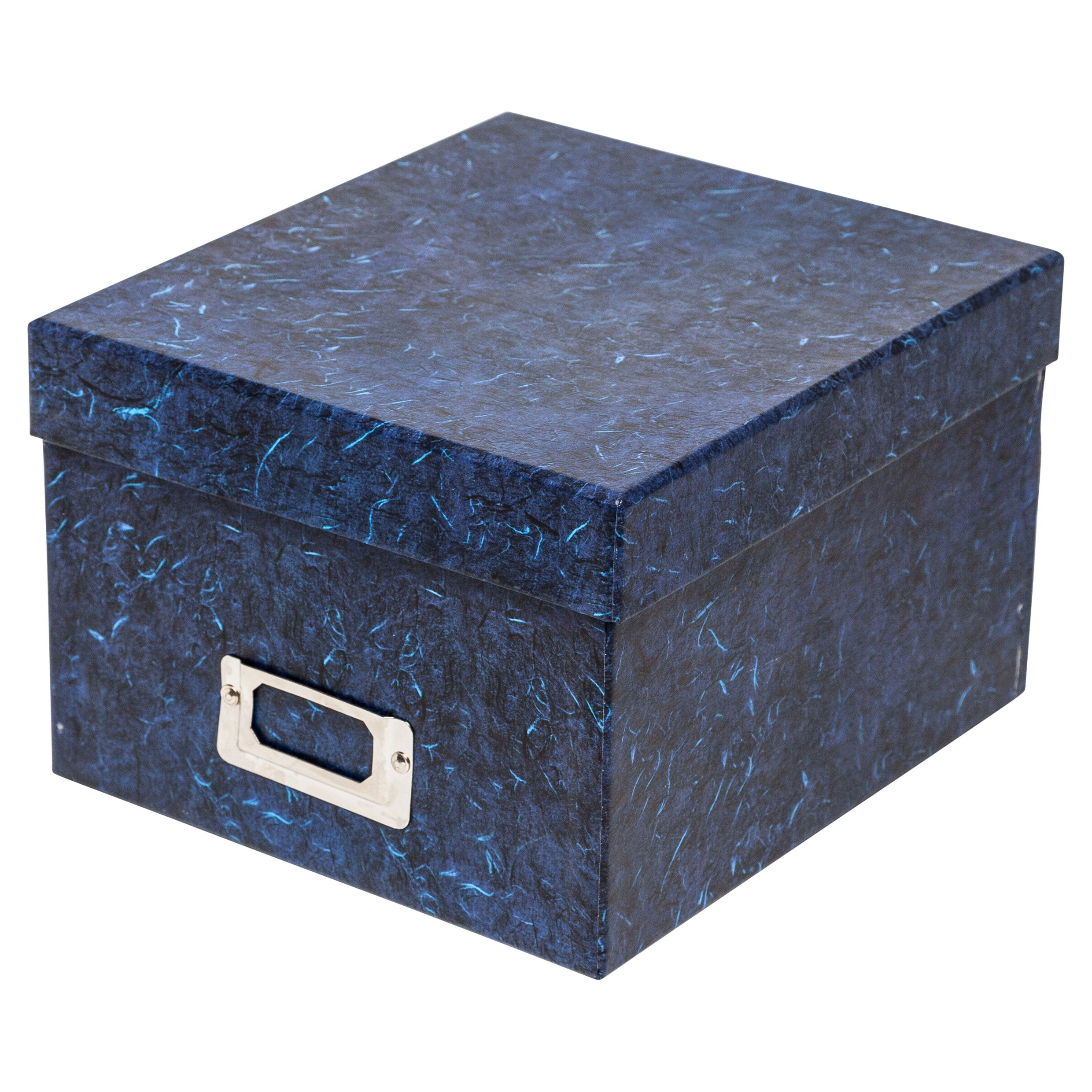 Hampton Frames Photo Storage Box - Holds 700 5x7 Photos | Deep Blue Cardboard | ALBOX57BLUE 1