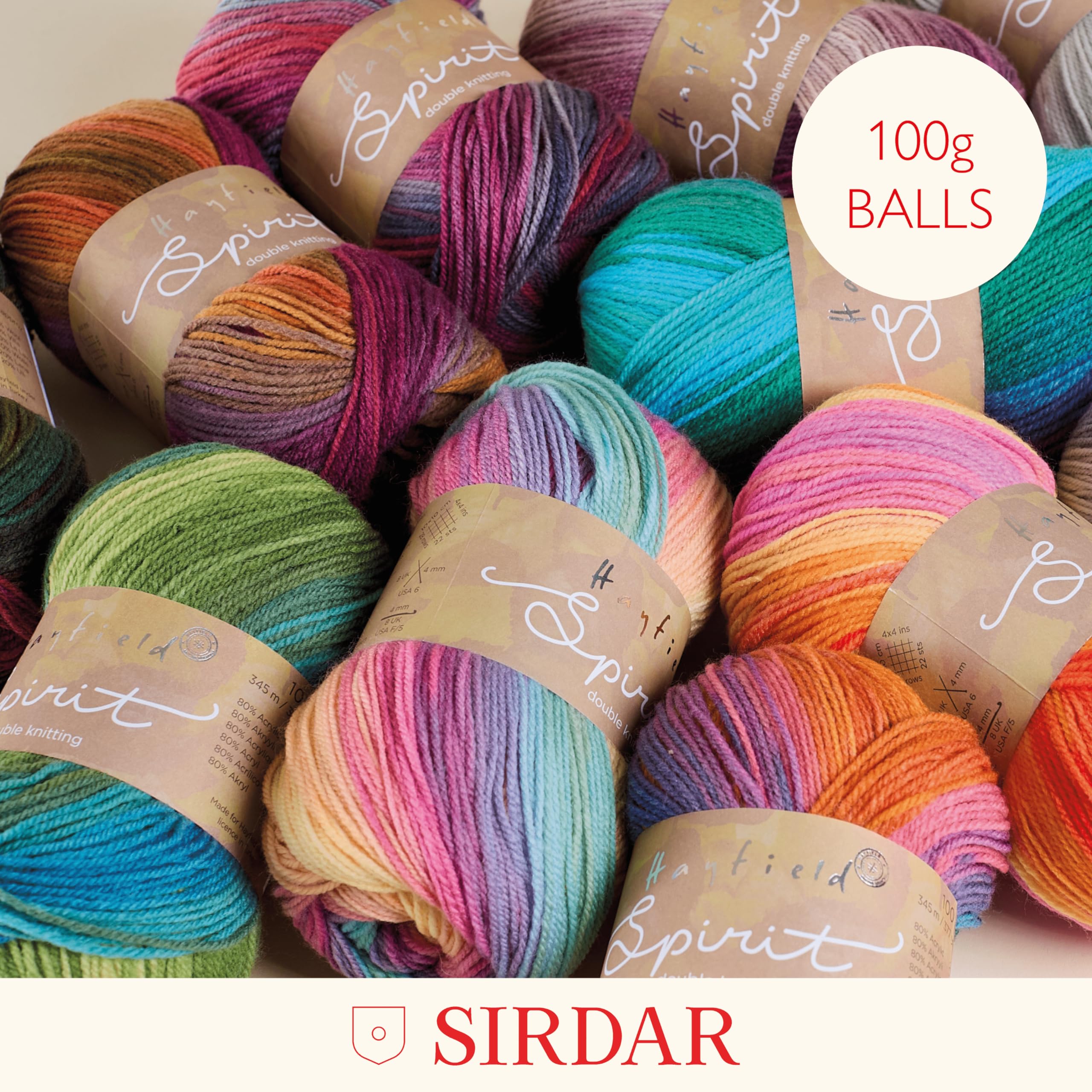 Sirdar Hayfield Spirit DK Yarn - Self-Striping Double Knitting | 100g | Mystery 3