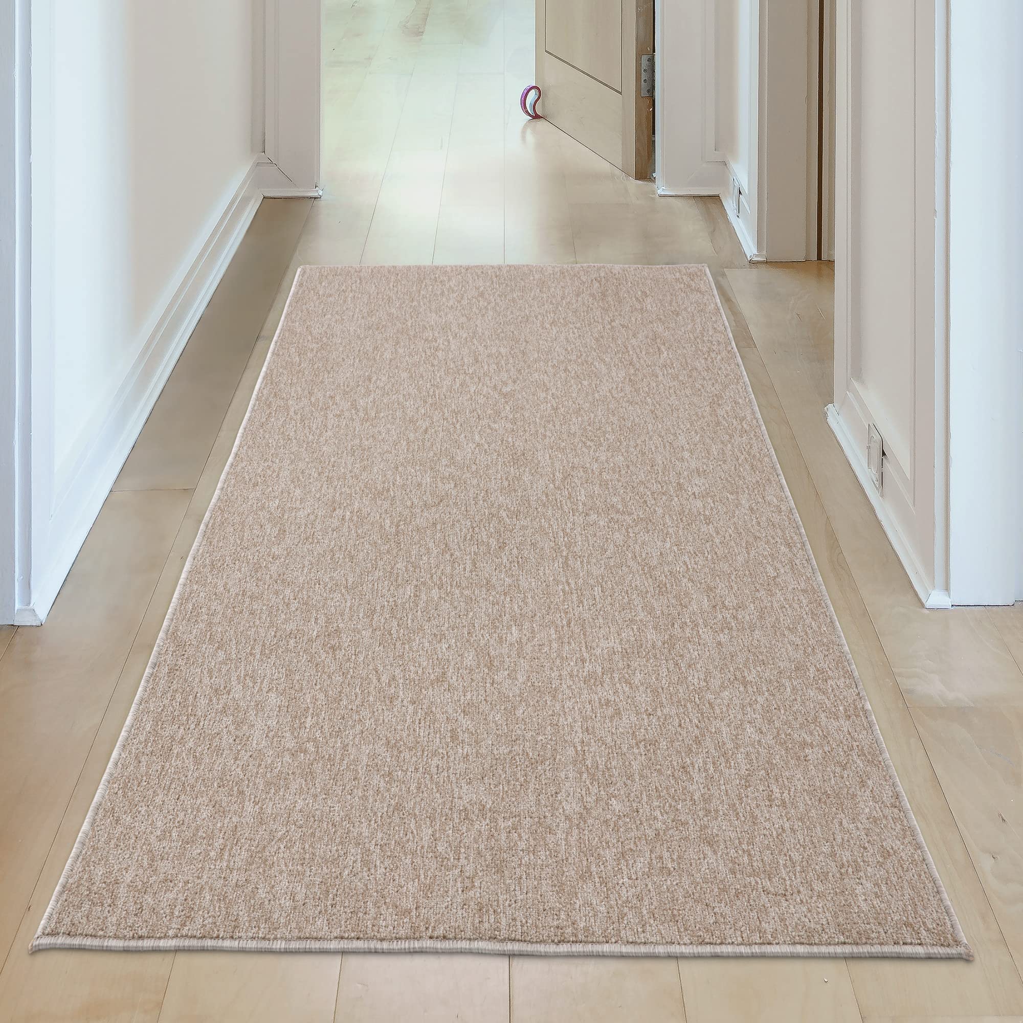 THE RUGS Low Pile Area Rug - Modern Indoor Style | 80 x 150 cm | Beige 2