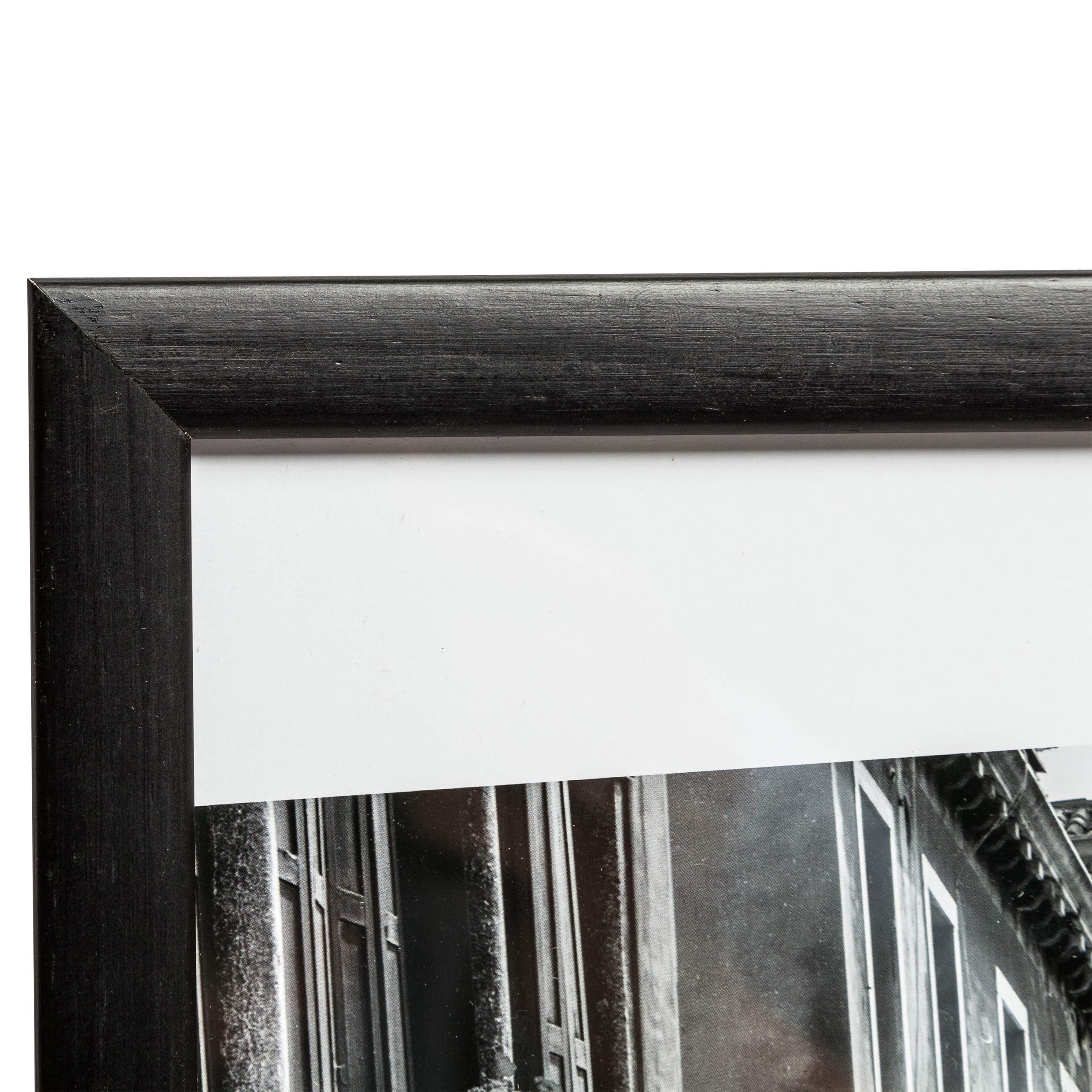 Hampton Frames Matt Black Wood A4 Certificate Photo Frame | Non-Glass Front | Freestanding or Wall Mount 3