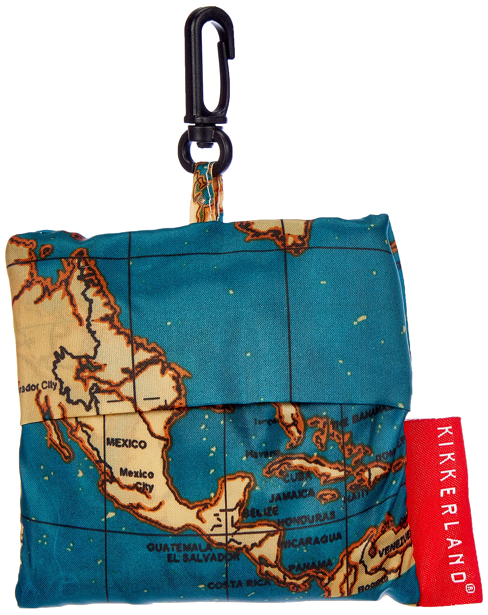KIKKERLAND Travel Laundry Bag - World Map Design | Polyester | 6.6 lbs Capacity 5