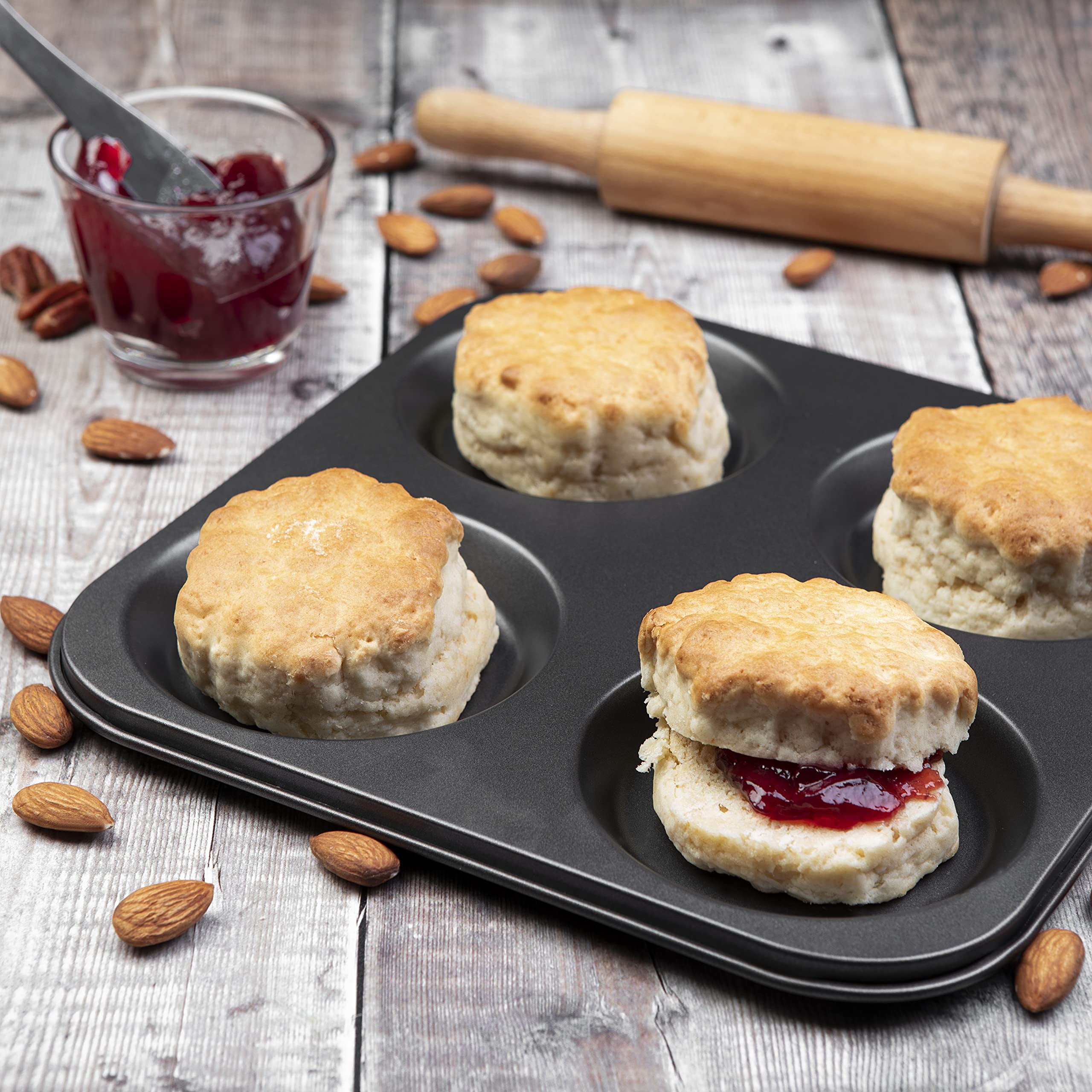 i-Bakwe Yorkshire Pudding Tray - 4 Cup Non-Stick Carbon Steel Baking Pan | Dishwasher Safe 5