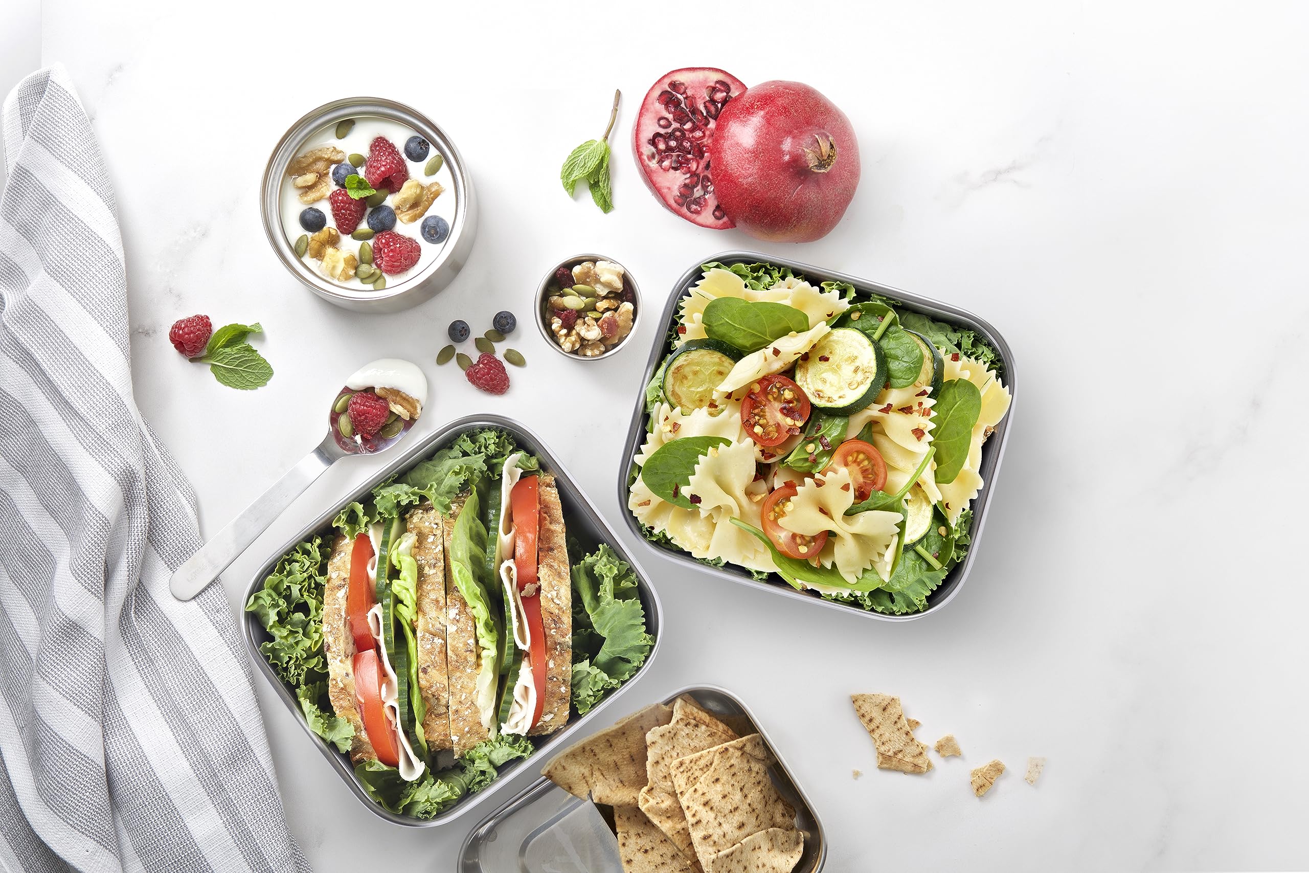 Smash Microwave Safe Stainless Steel Lunch Box - 600ml Capacity | Airtight & Leakproof | Blue 7