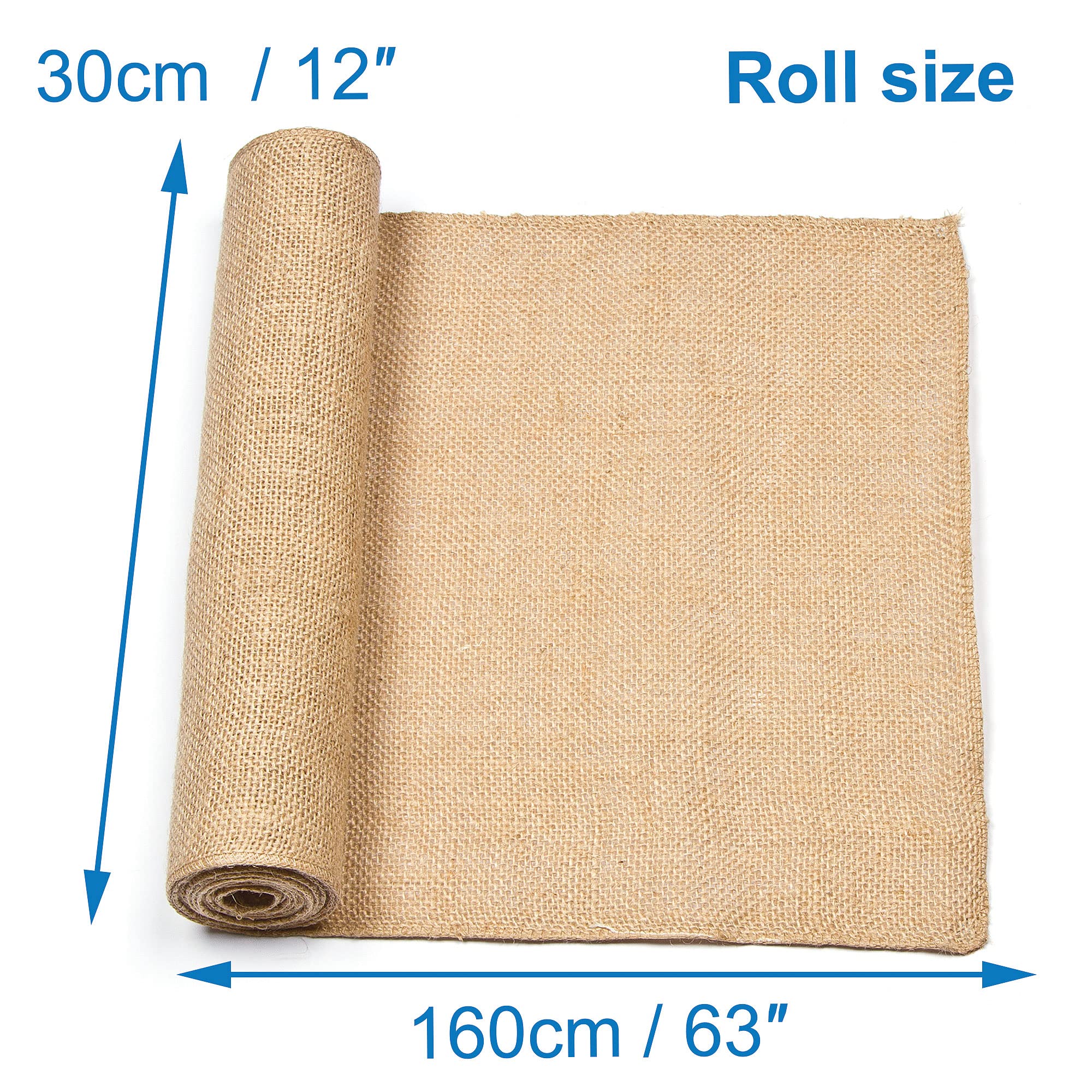 Baker Ross Natural Hessian Roll for Fabric Crafting and Decorating | Burlap | 30cm x 160cm 3