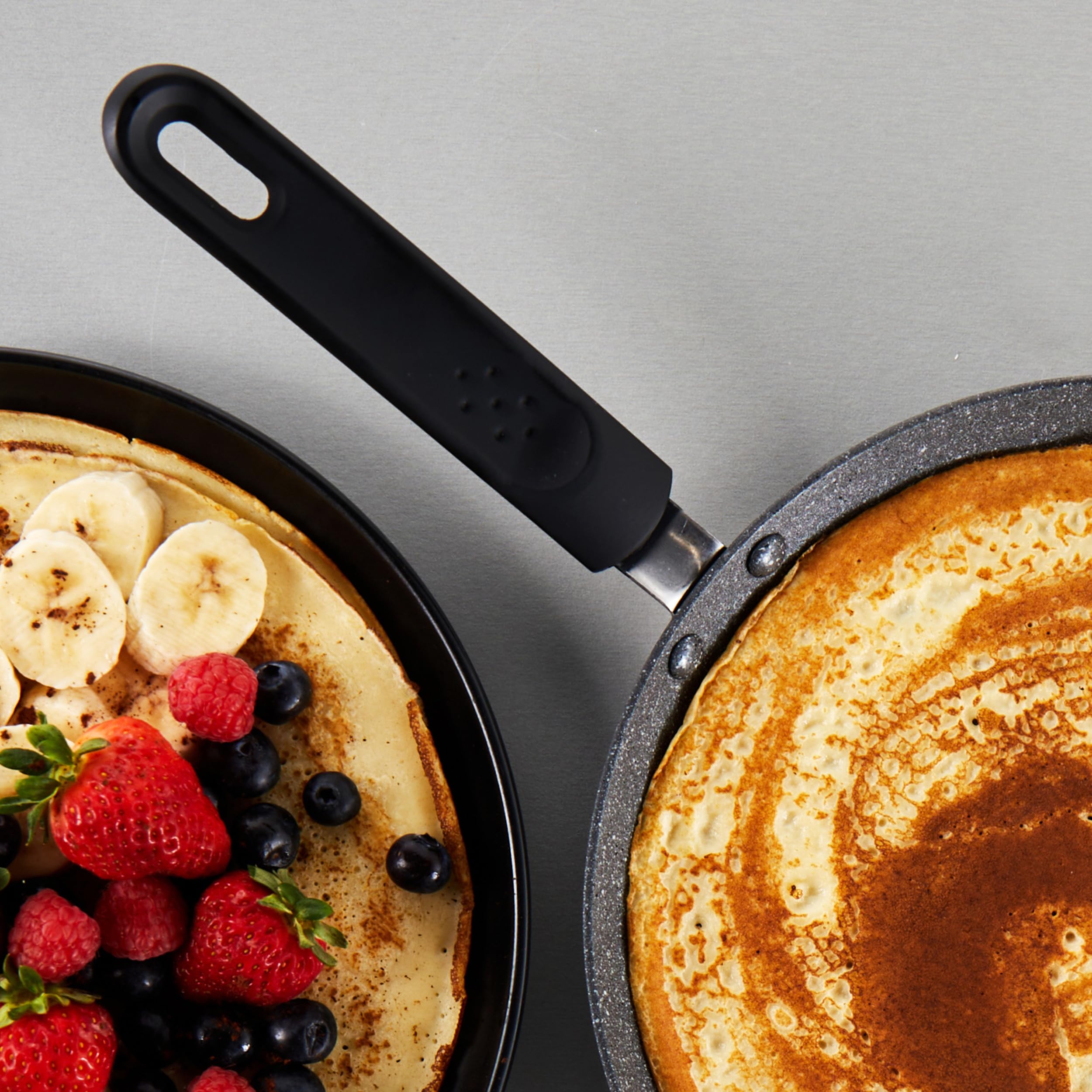 Russell Hobbs Metallic Marble Pancake Pan - 25cm Crepe Frying Pan | Aluminium | Non-Stick 8
