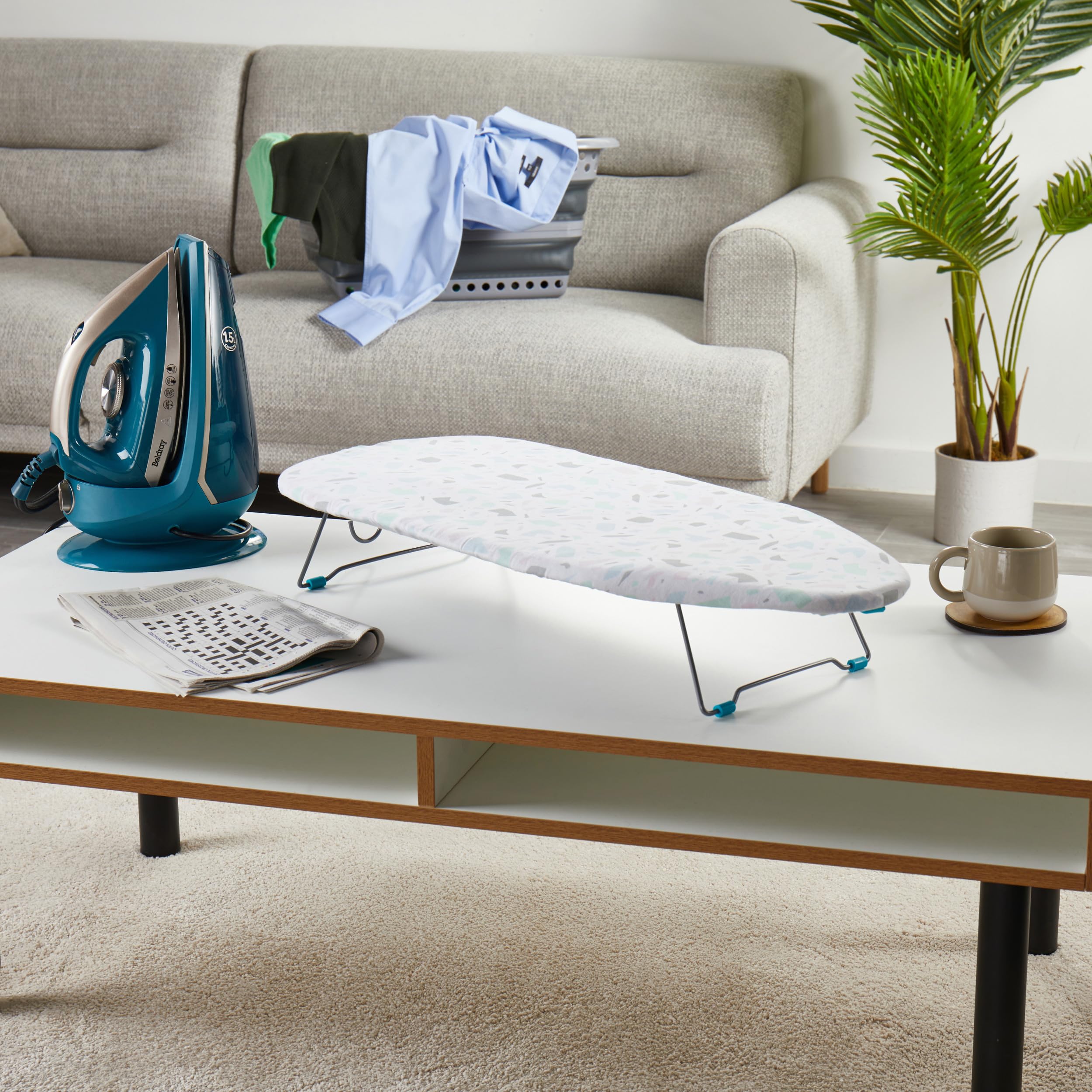 Beldray Tabletop Ironing Board - 100% Cotton Cover | Metal Frame | 73 x 31 cm 6