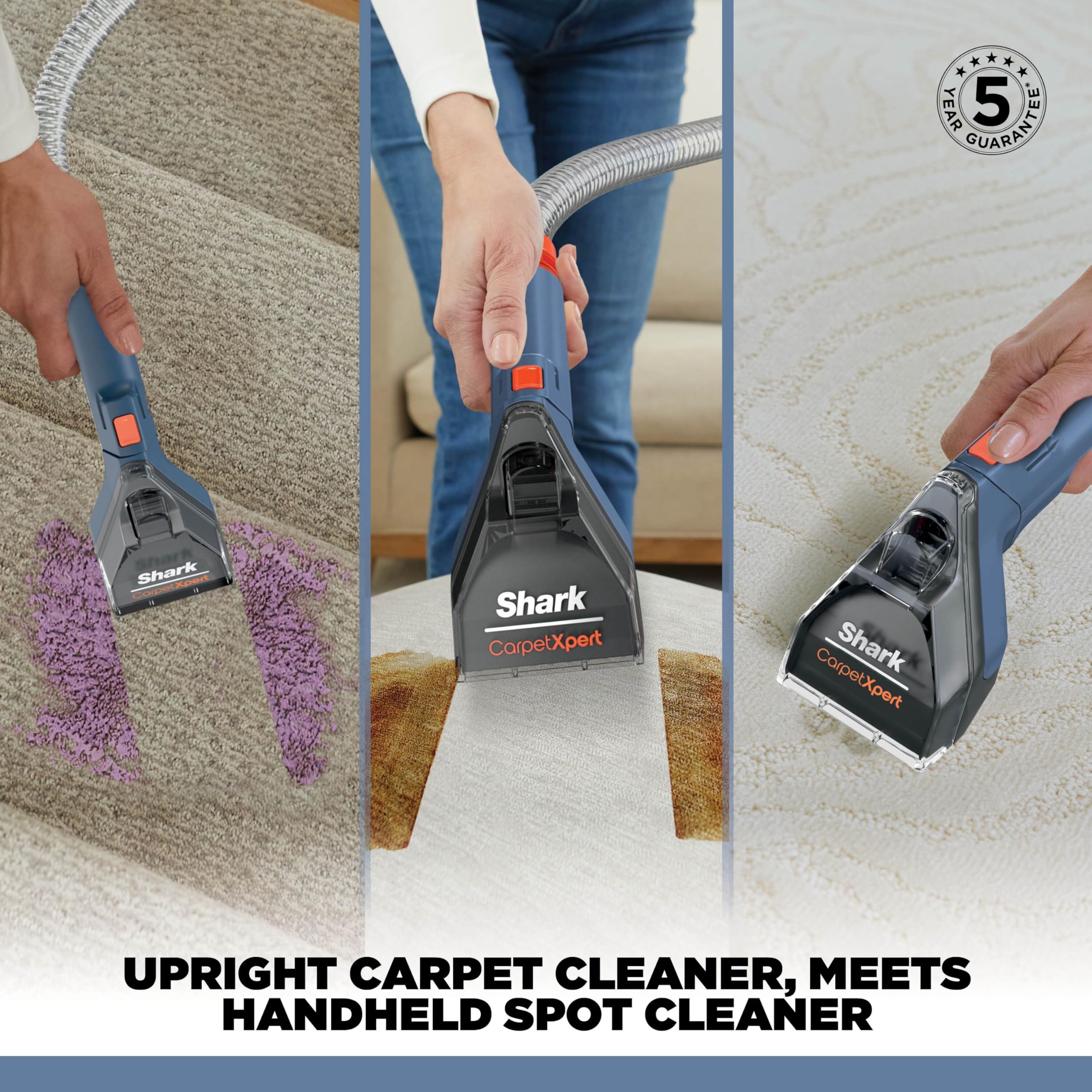 Shark CarpetXpert Deep Clean Carpet Cleaner EX150UK | 960W Power | 2.3L Tank | Built-In Stain Remover 4