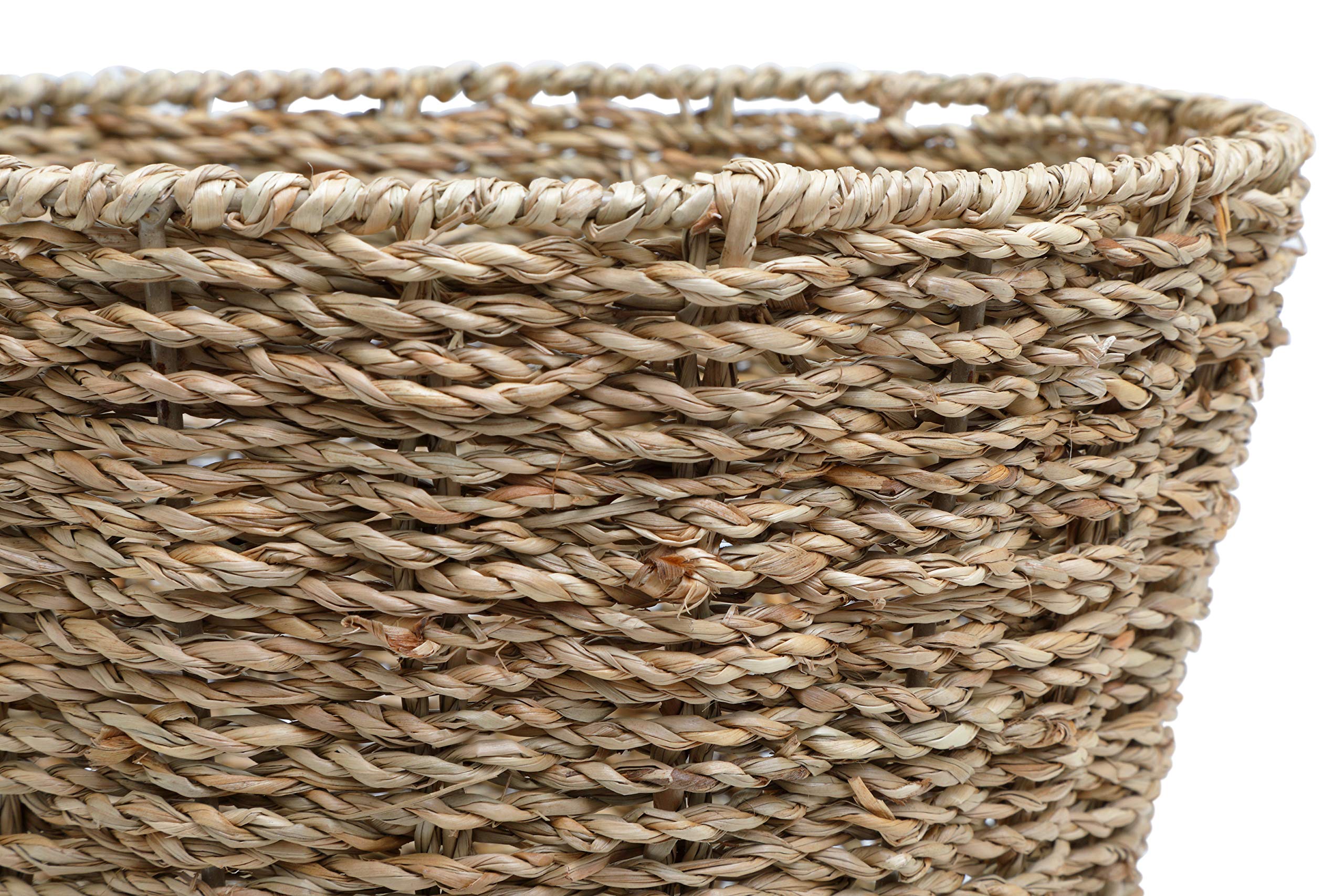 ARPAN Seagrass Waste Bin - Handwoven for Kitchen, Bedroom, Bathroom | Green | 28 x 25 cm 6