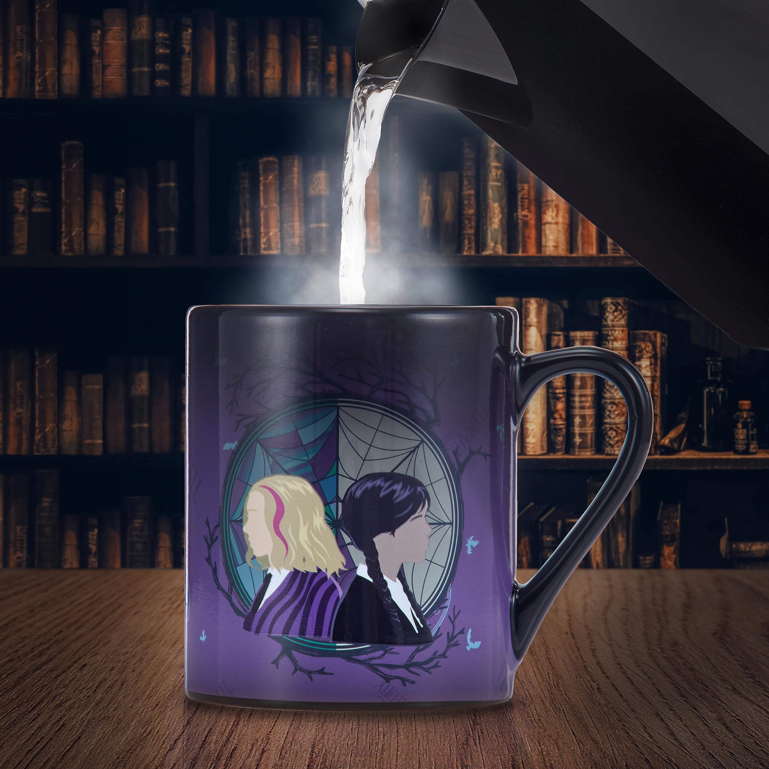 WOW! STUFF Wednesday Heat Changing Ceramic Coffee Mug | Purple | Heat Reveal Technology 8