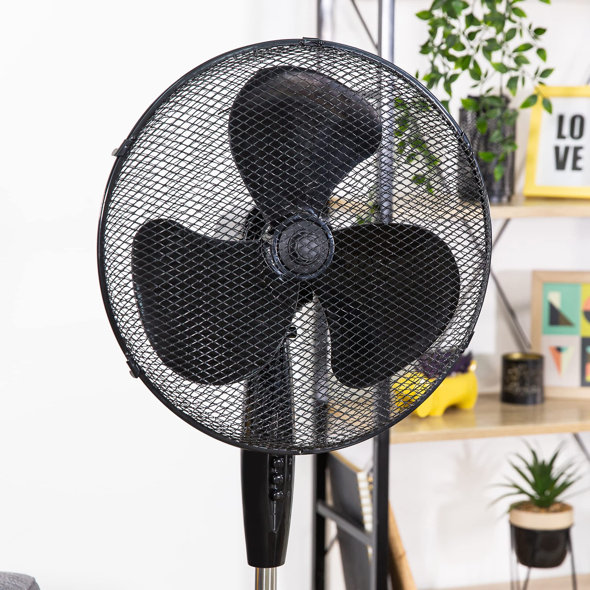 Zanussi 16 Inch Lightweight Pedestal Fan - 3 Speeds, 90° Oscillation, Adjustable Height 5