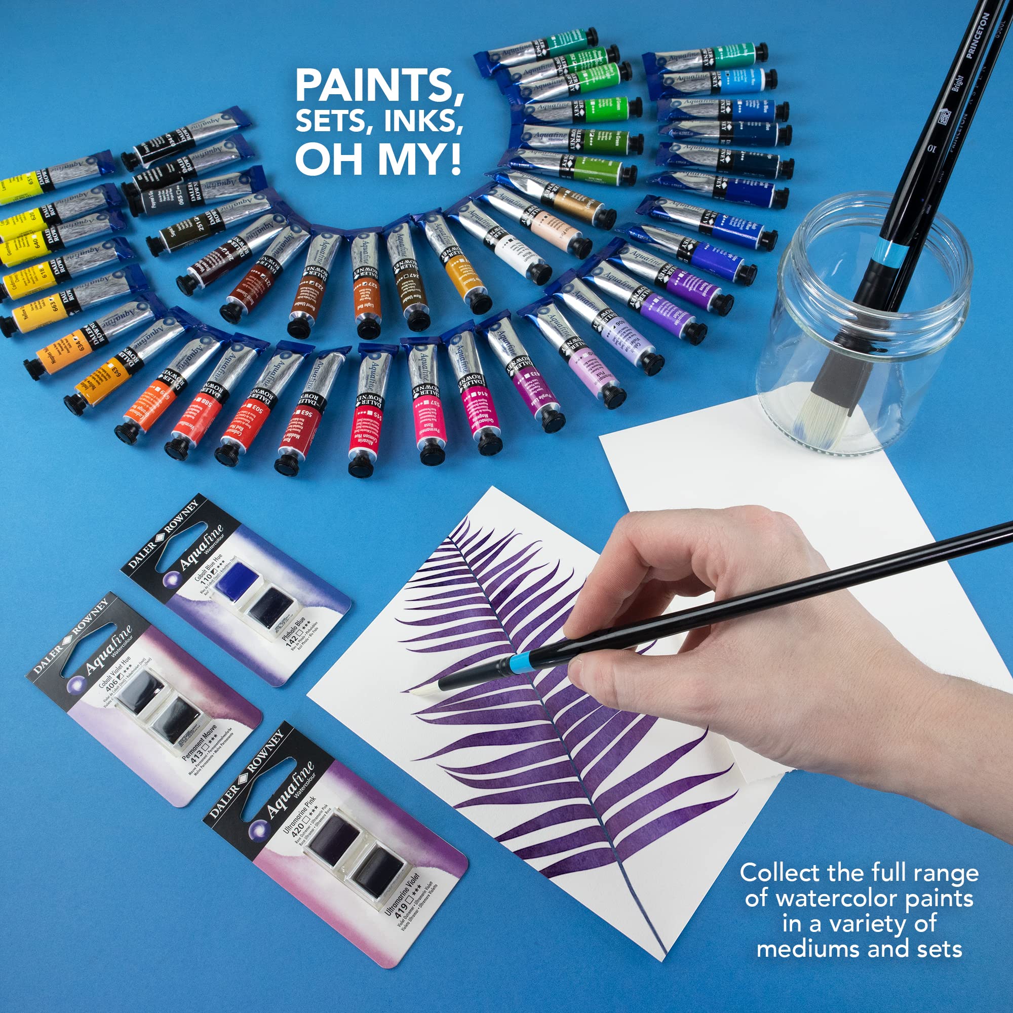 Daler Rowney Aquafine Watercolour Paint - Half Pan | High-Quality Pigments | Excellent Lightfastness 6