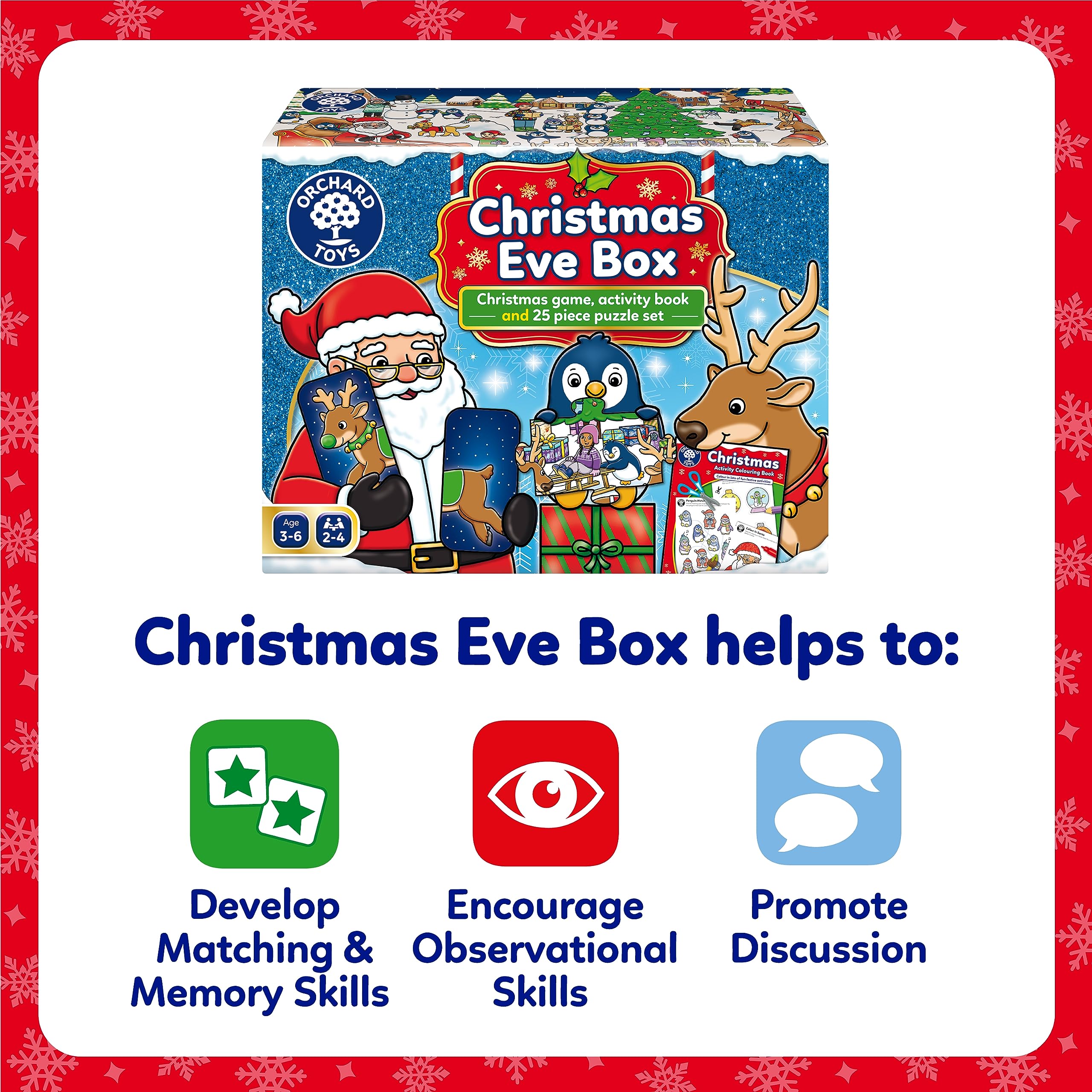 Orchard Toys Christmas Eve Box - Game, 25-Piece Jigsaw & Activity Book for Ages 3-6 5