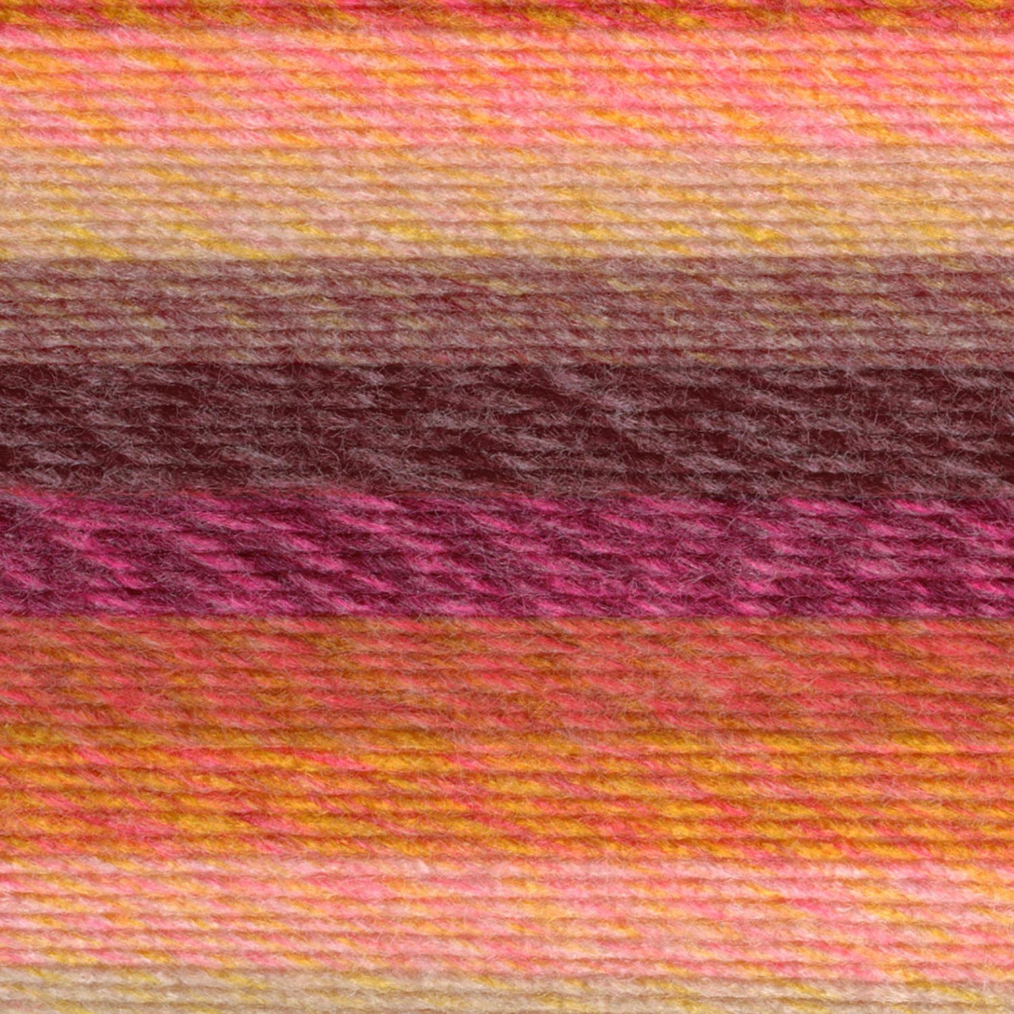 Lion Brand Yarn Ferris Wheel Yarn - 100% Acrylic Worsted Weight Self-Striping | 3 oz, 270 yd | Cherry on Top 2