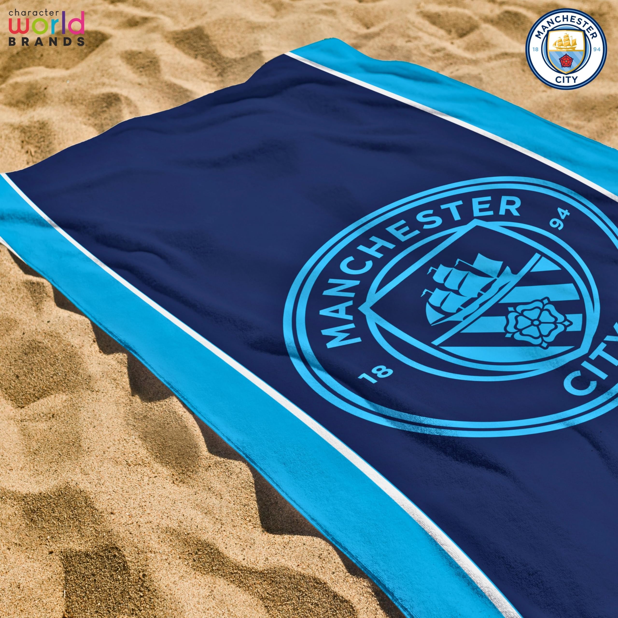 MANCHESTER CITY FC Beach Towel - Super Soft Cotton | 75 x 150 CM | Official Merchandise 9