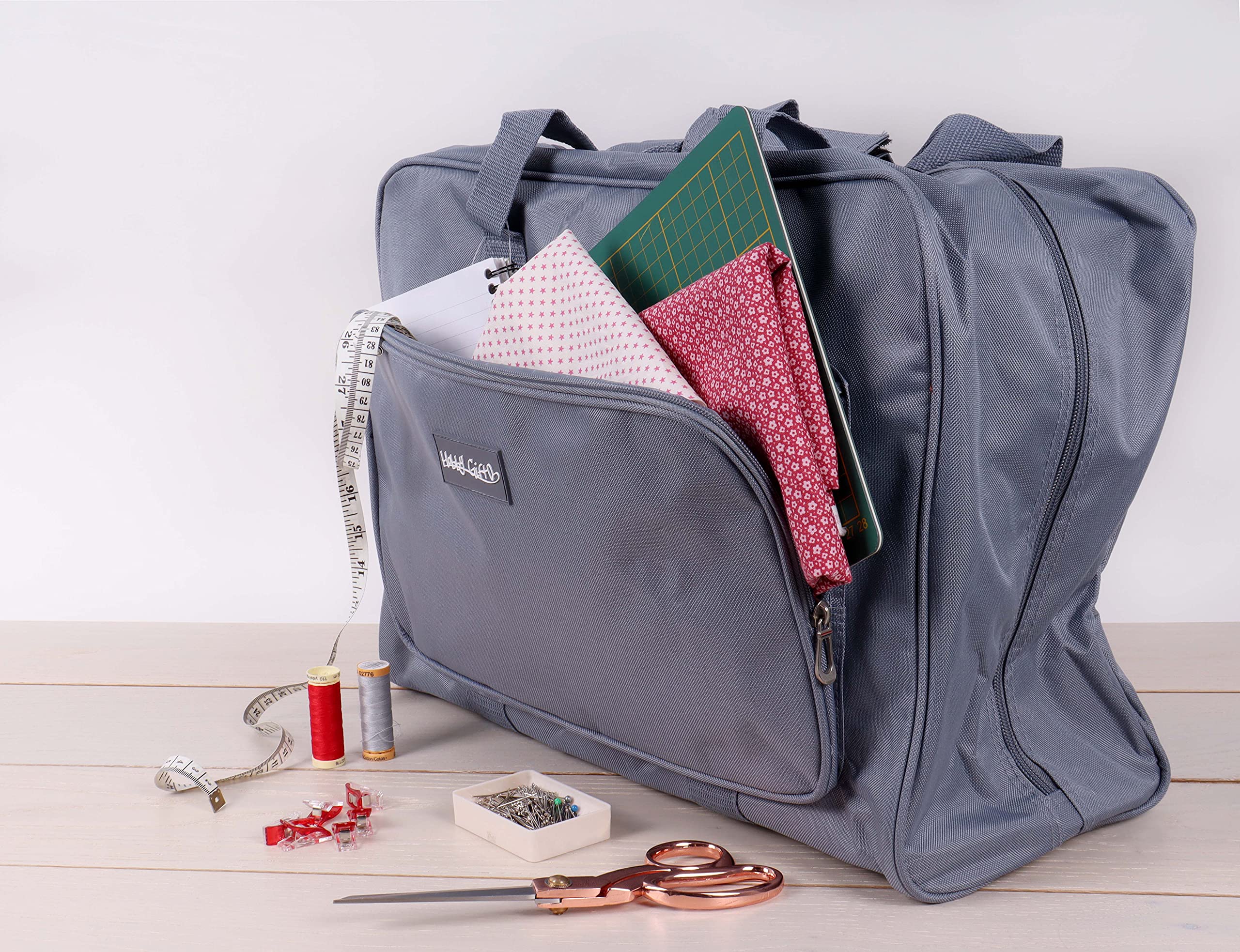 Hobby Gift Medium Sewing Machine Bag - Grey, 47 x 21 x 33 cm | Water Resistant Polyester 7