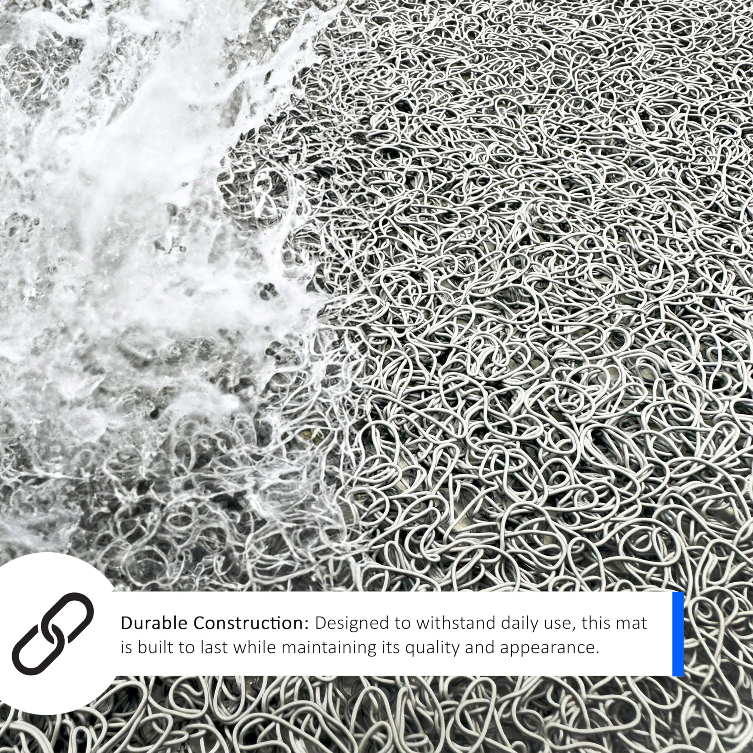 Nicoman Loofah Shower Mat - Non-Slip PVC Spaghetti Design | 60 x 40 cm | Machine Washable 6