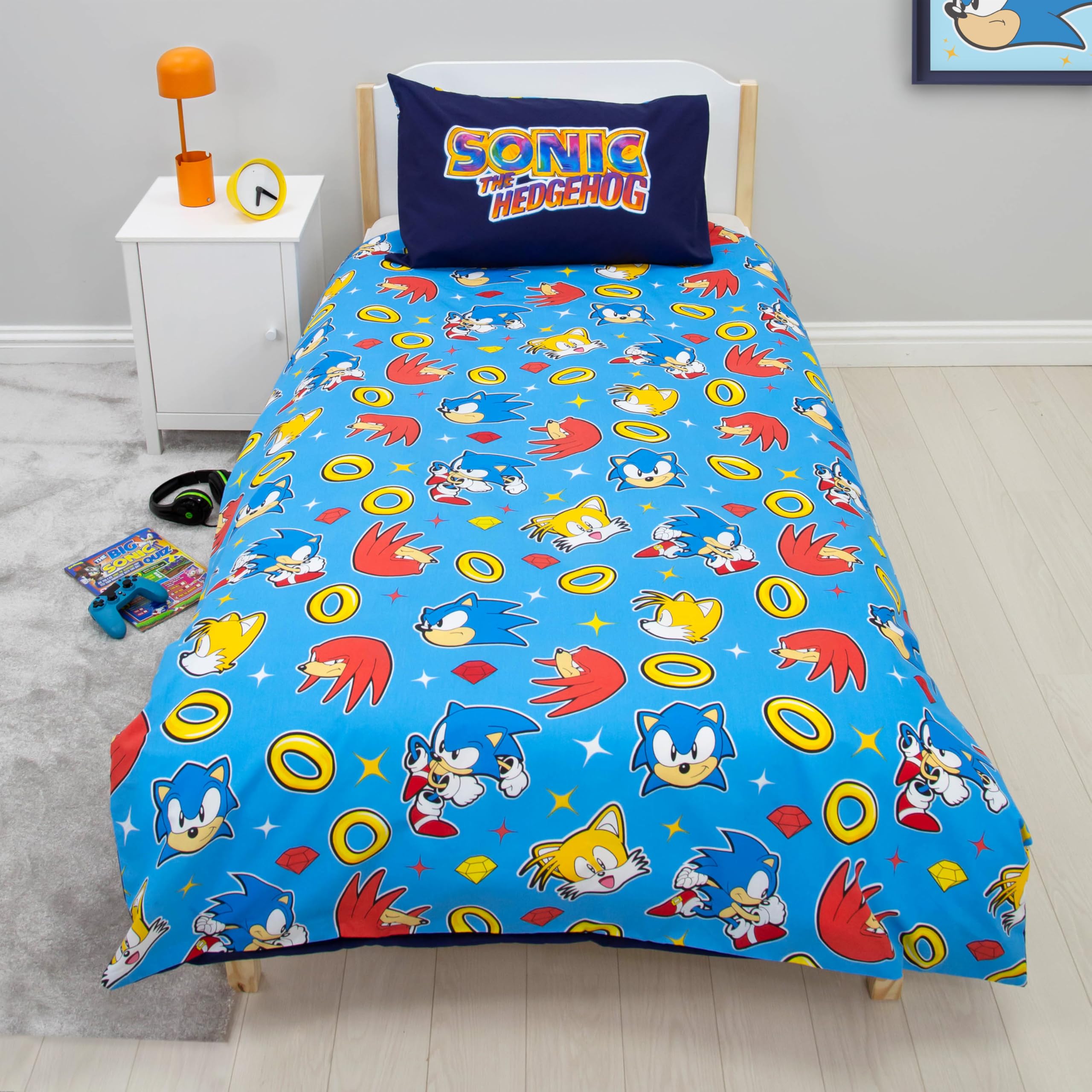 Sonic The Hedgehog Single Duvet Cover Set | Reversible Polycotton | UK Size 135x200cm 5