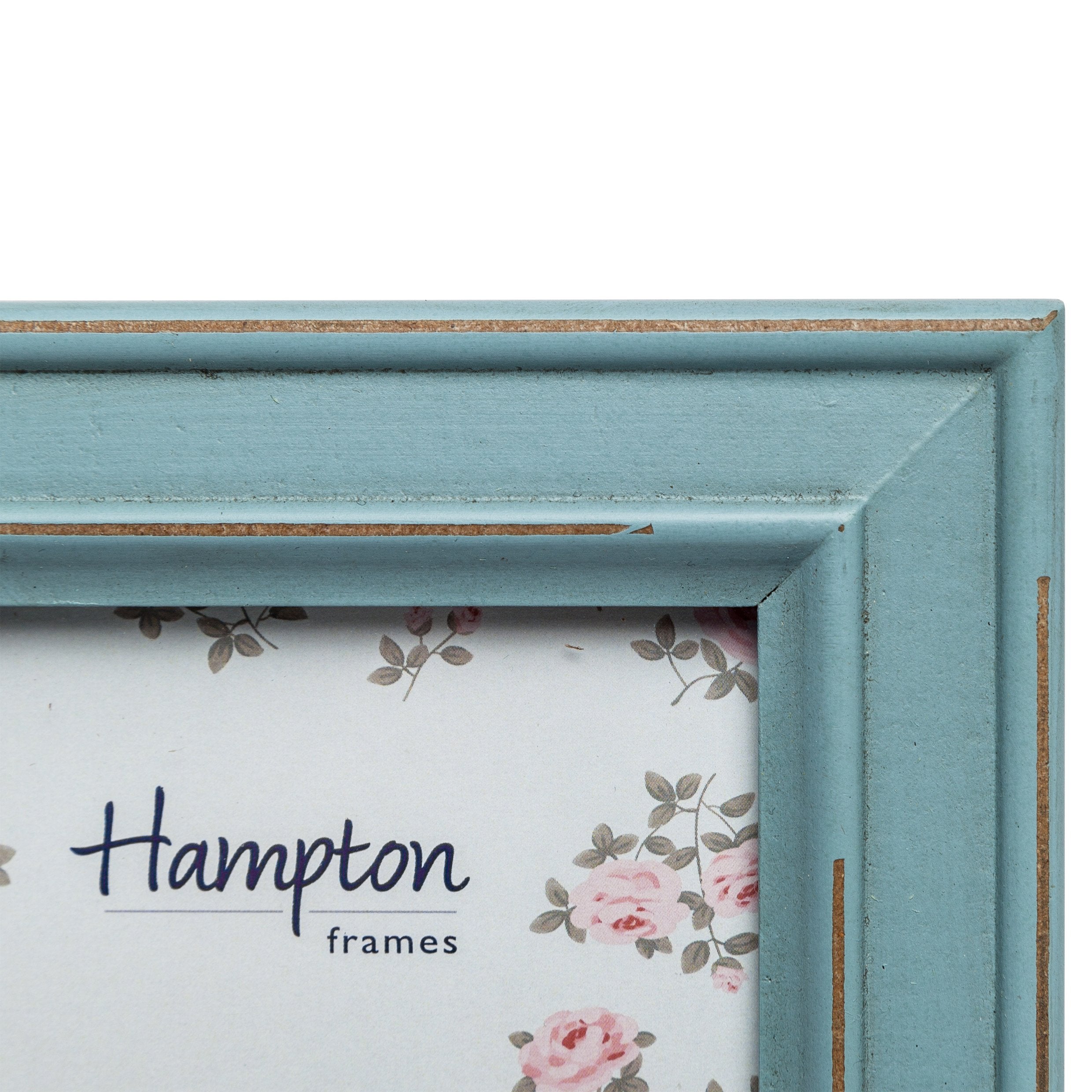 Hampton Frames PALOMA 4x6 Wood Picture Frame | Light Blue Shabby Chic | Tabletop & Wall Mount 3