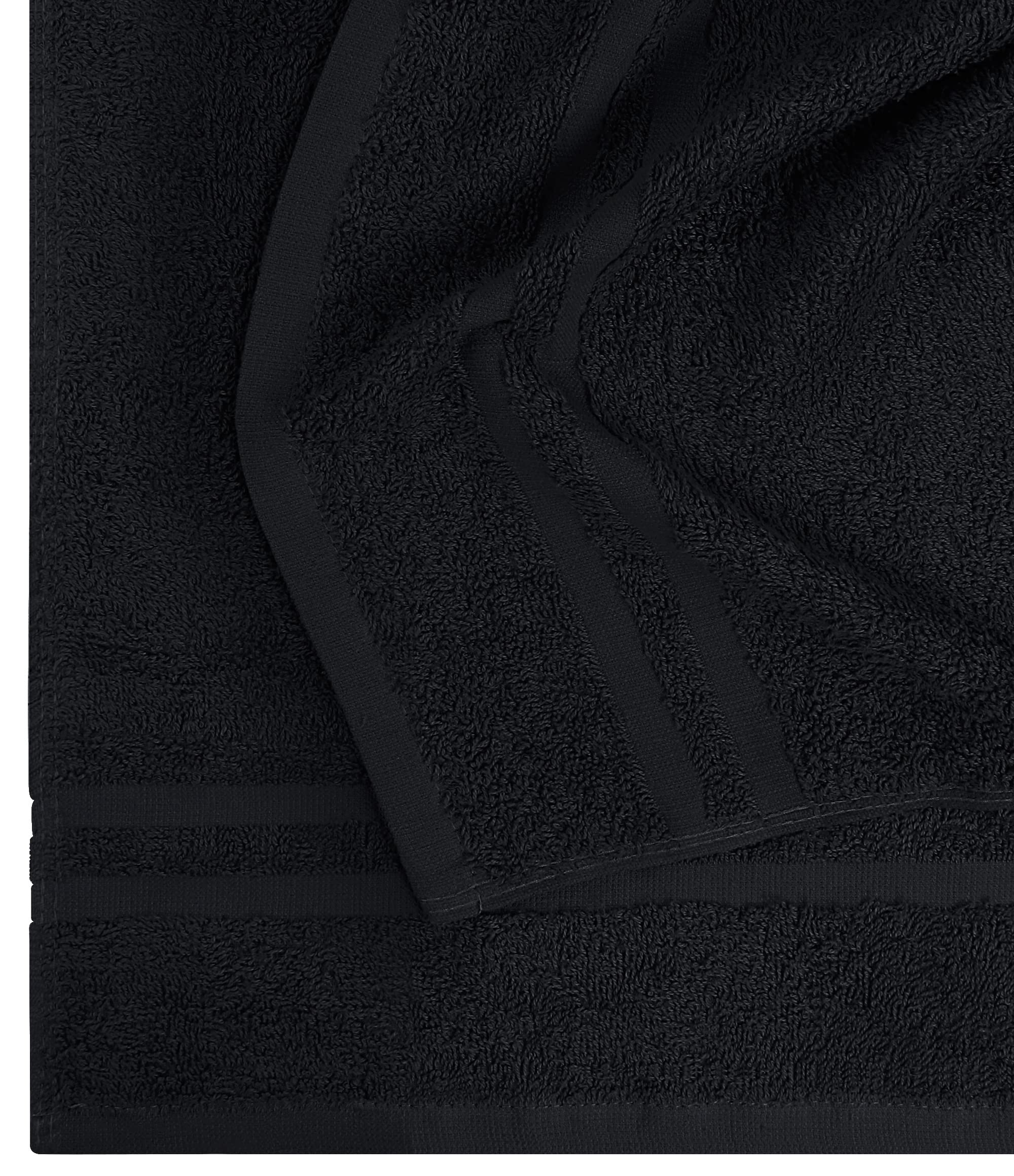 Utopia Towels Cotton Bleach Proof Salon Hand Towels - 12 Pack, Black, 16x27 inches 7