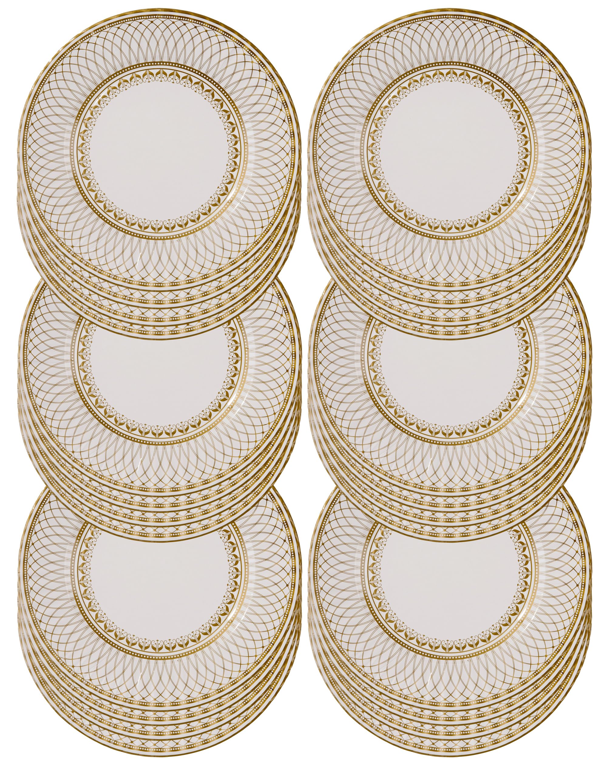 Talking Tables Premium Large Gold Disposable Paper Plates - Pack of 24 | Recyclable | 267mm