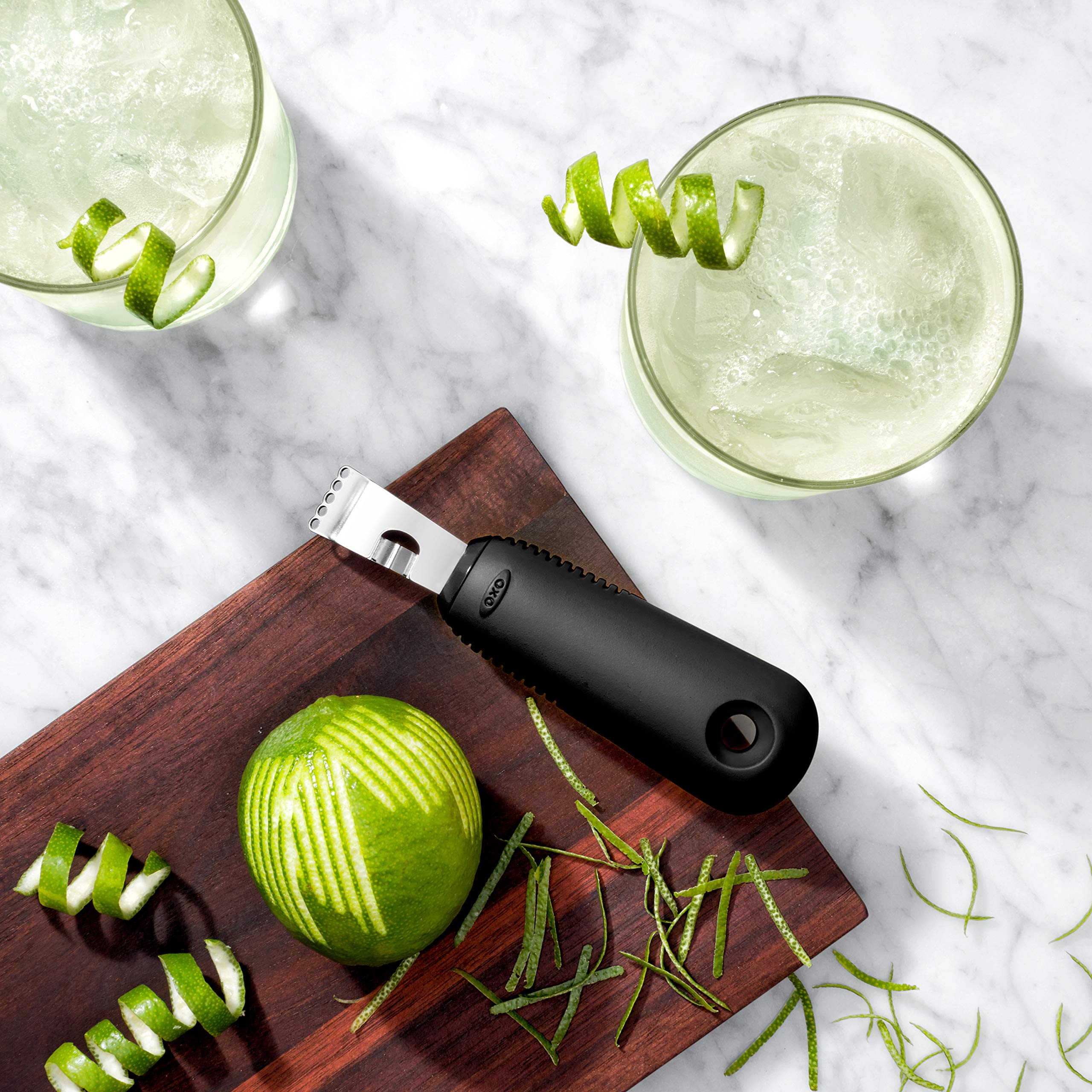 OXO Good Grips Citrus Zester with Channel Knife | Stainless Steel Head | Dishwasher Safe 7