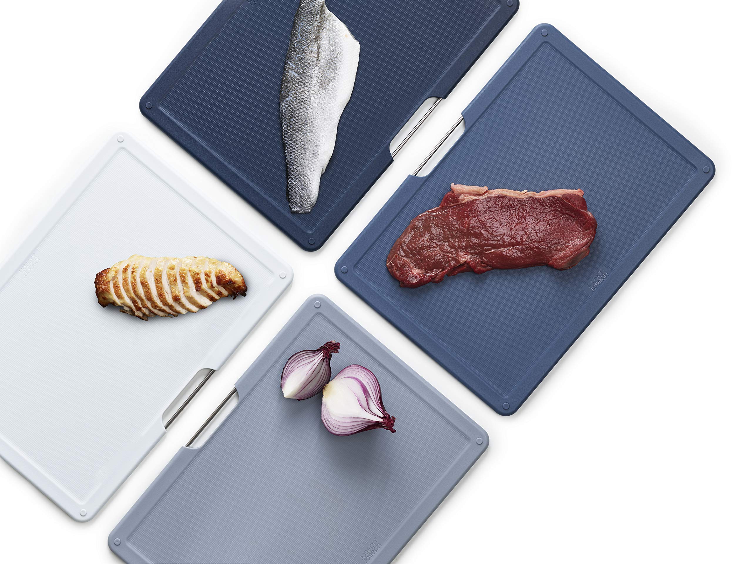 Joseph Joseph Folio 4-Piece Colour Coded Chopping Board Set with Slimline Case | BPA Free 5