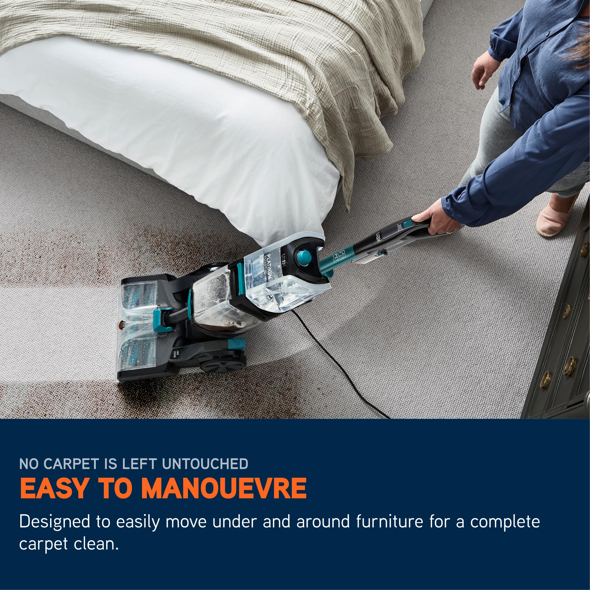 Vax Platinum SmartWash Pet-Design Carpet Cleaner Machine | Motion Sense Tech | Quick Dry 7