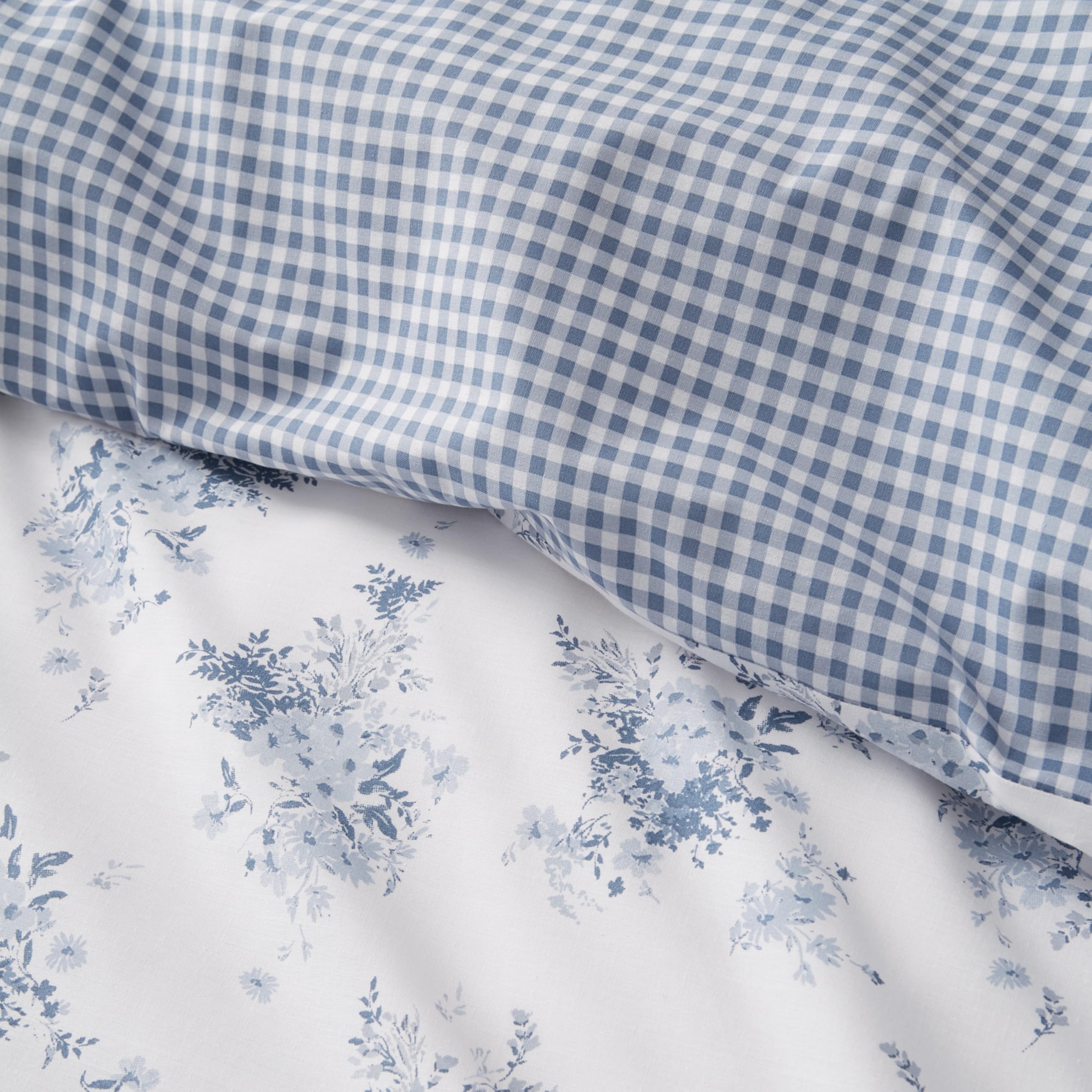 Catherine Lansfield Lucie Floral Frill Reversible King Duvet Cover Set | 52% Poly/48% Cotton 4