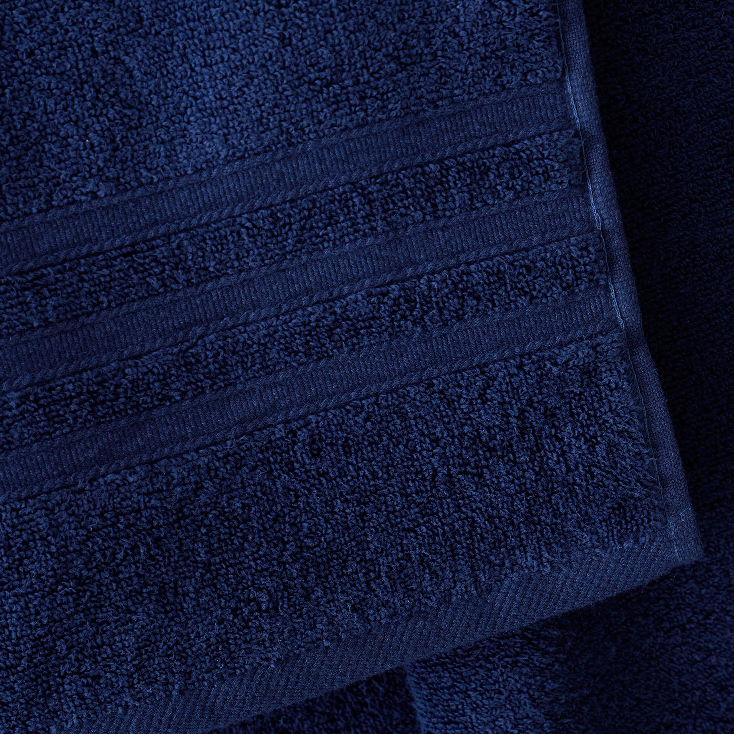 Catherine Lansfield Zero Twist Cotton Bath Towel - 70x120cm | Navy | 100% Cotton