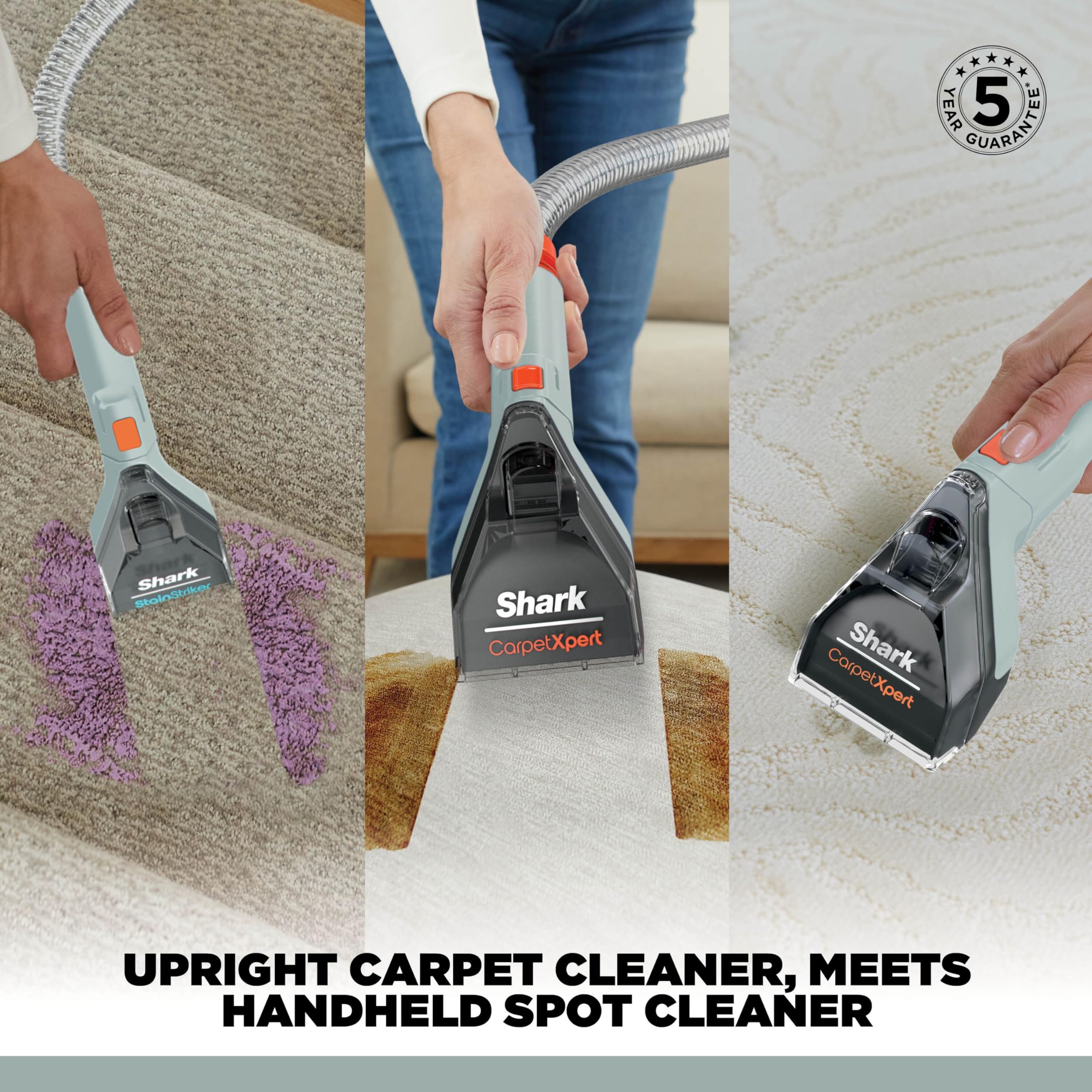 Shark CarpetXpert Deep Clean Carpet Cleaner EX150UKCP | 960W | 2.3L Tank | Grey 4
