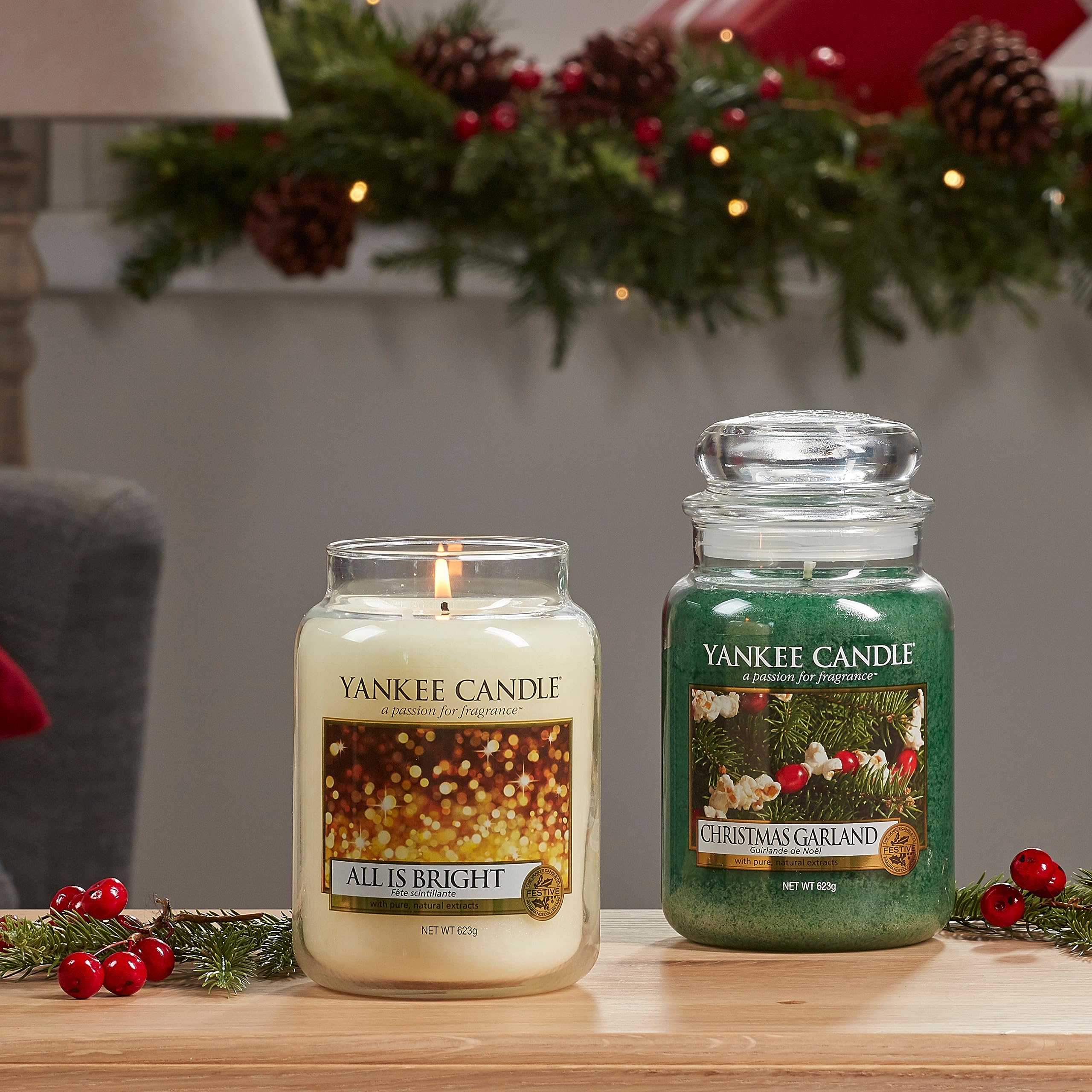 Yankee Candle All is Bright Scented Candle - Large Jar | Up to 150 Hour Burn Time | 623g 9