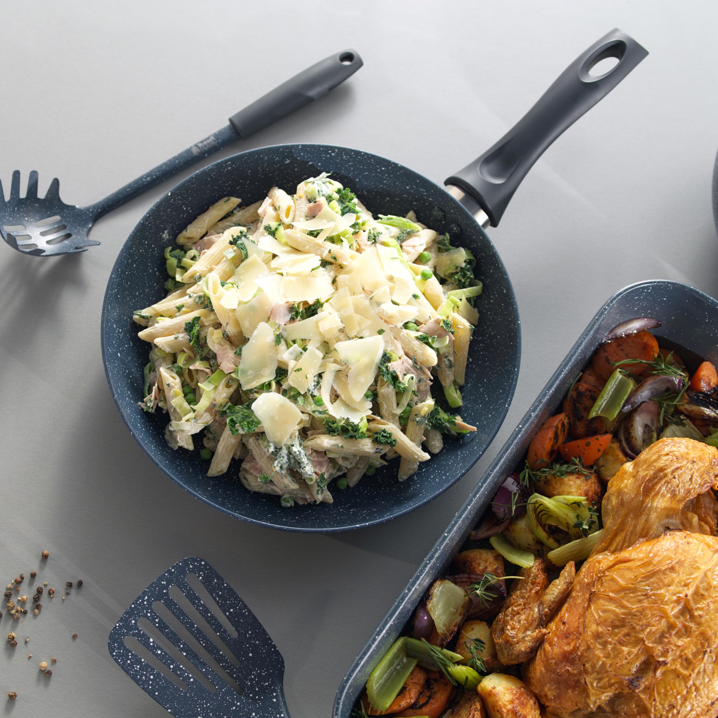 Russell Hobbs Nightfall Stone Frying Pan - 24 cm Non-Stick, Induction Suitable, Aluminium, Blue 3