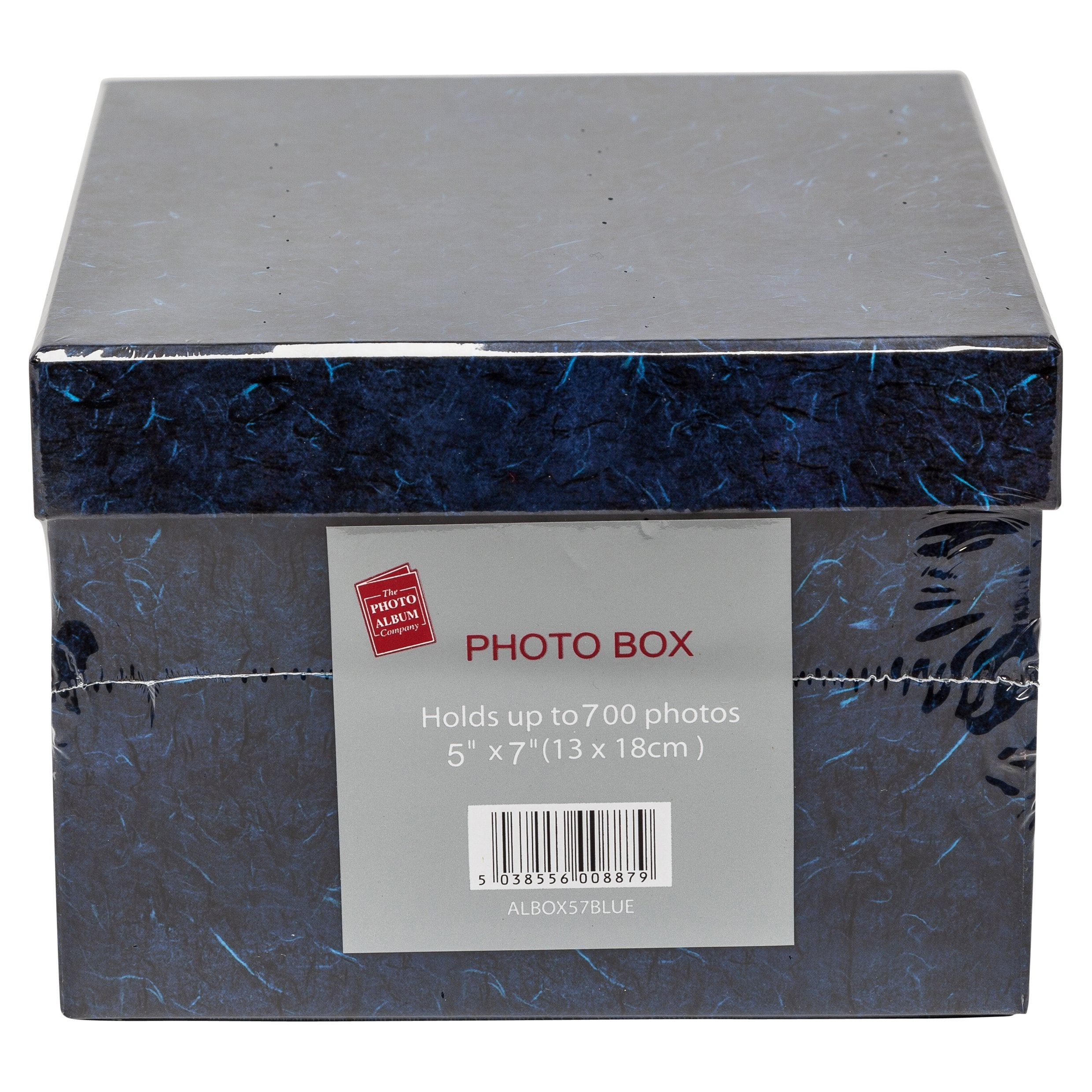Hampton Frames Photo Storage Box - Holds 700 5x7 Photos | Deep Blue Cardboard | ALBOX57BLUE 7