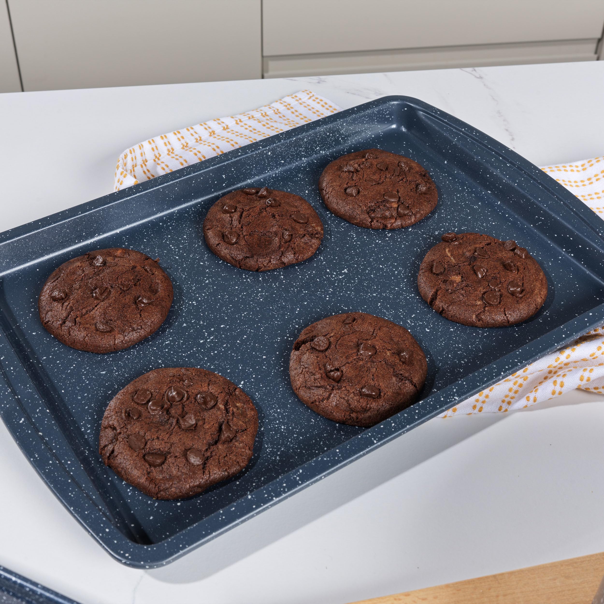 Russell Hobbs Nightfall 2pc Carbon Steel Roasting Pan Set - Non-Stick Stone, Oven Safe to 220°C 4