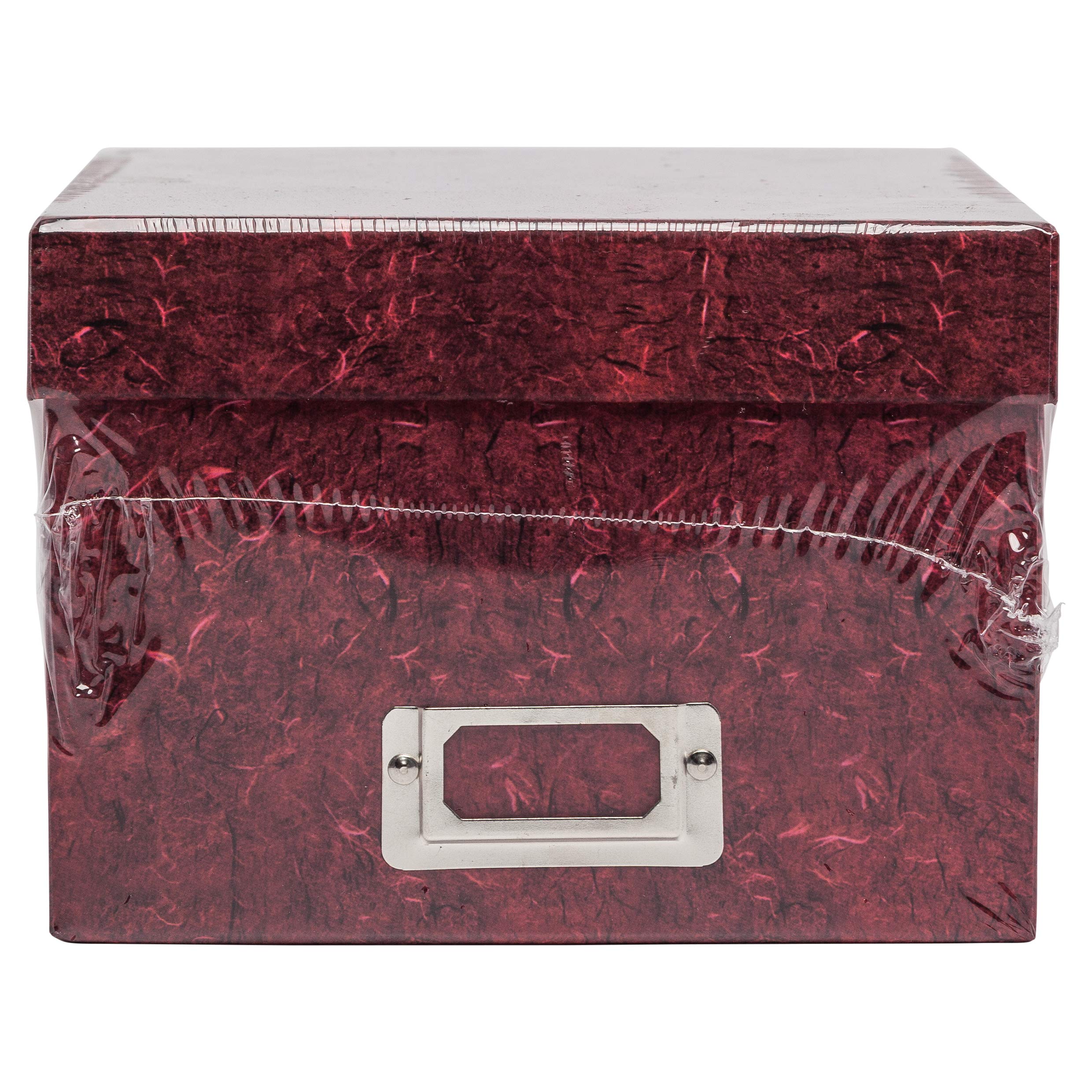 Hampton Frames Photo Storage Box - Holds 700 5x7 Photos | Red Marble Effect | Acid/Lignin Free 5