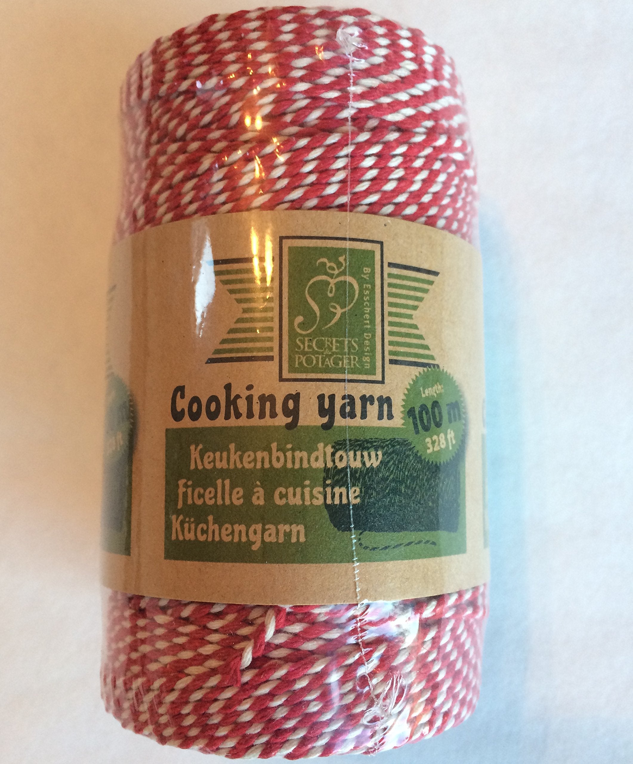 Esschert's Design Cooking Yarn - Red/White Striped Cotton String | 100 Meters | Model C2058 4
