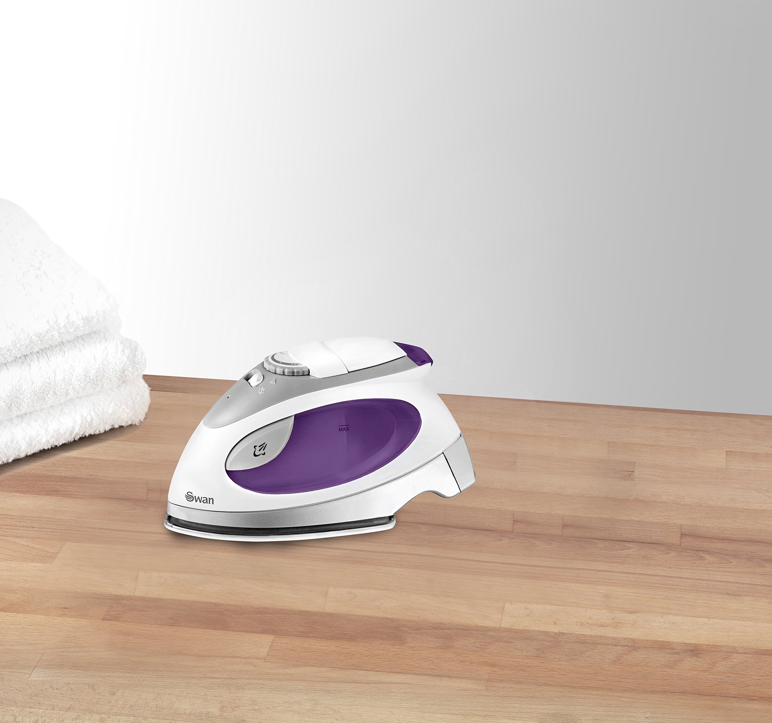 Swan SI3070N Travel Iron - 900W Power | Variable Temperature | Stainless Steel Soleplate | Purple 4