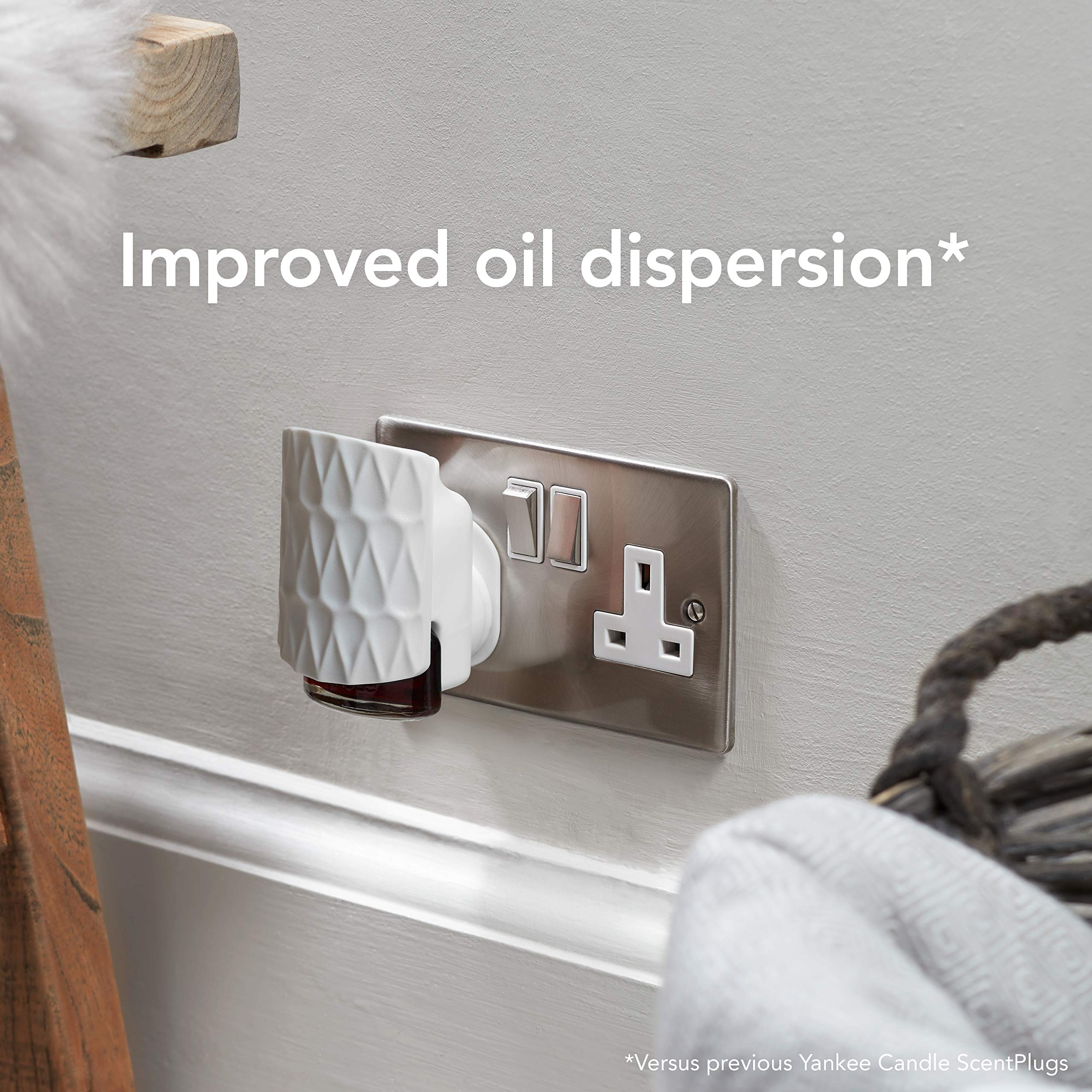 Yankee Candle ScentPlug Diffuser - White Organic Pattern Base | 3 Intensity Settings | Up to 30 Days Fragrance 3