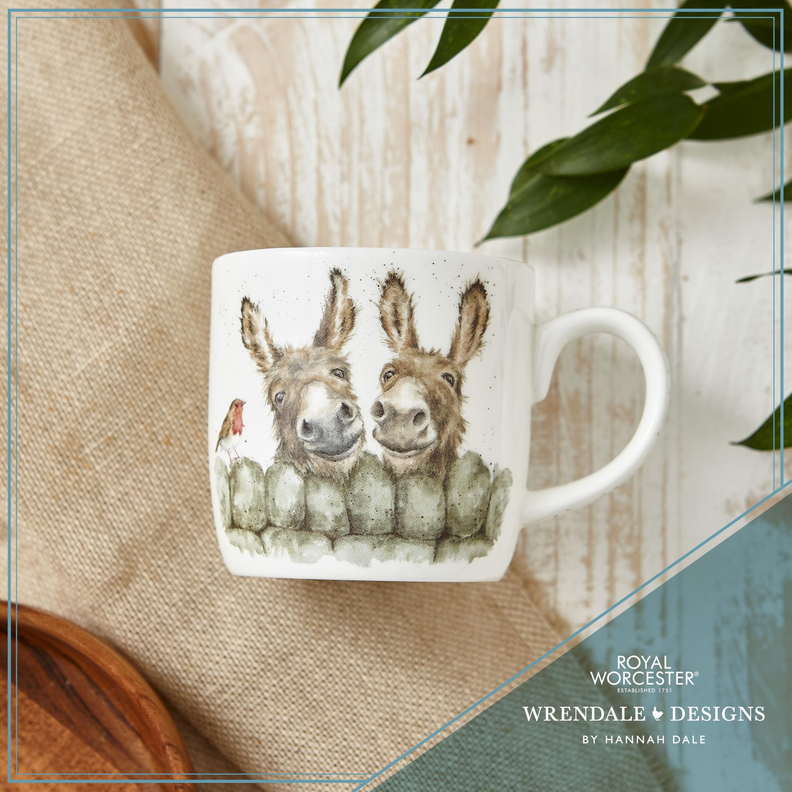 Wrendale Designs 'HEE Haw' Coffee Mug - Fine Bone China | 310ml Capacity | Dishwasher Safe 4