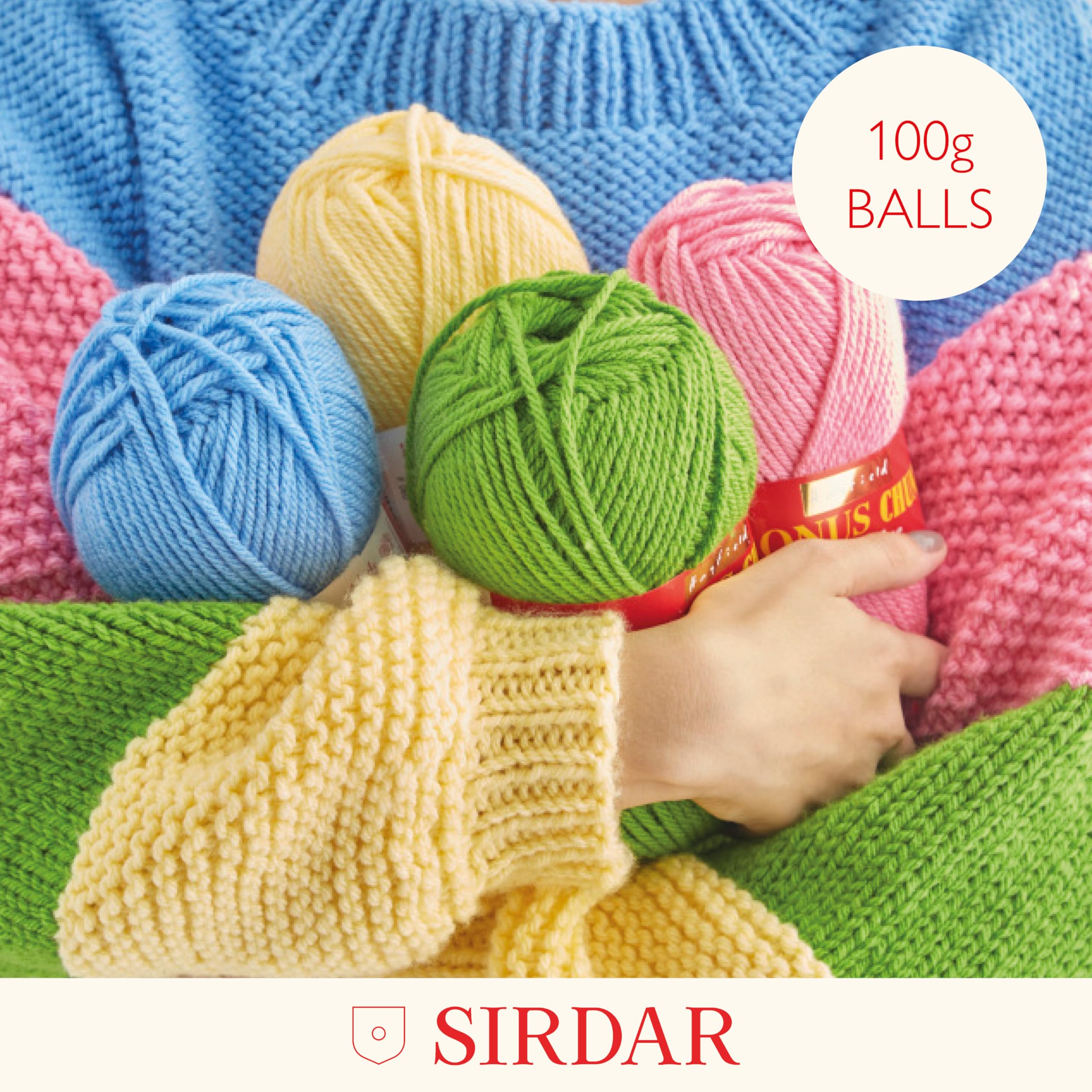 Sirdar Hayfield Bonus Chunky Yarn - 100% Acrylic, Black (965) | 100g Ball | 137m 3